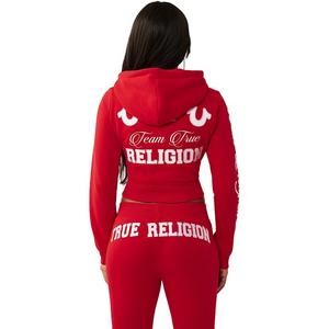 True Religion Women's Embroidered Shrunken Full-Zip Jacket
