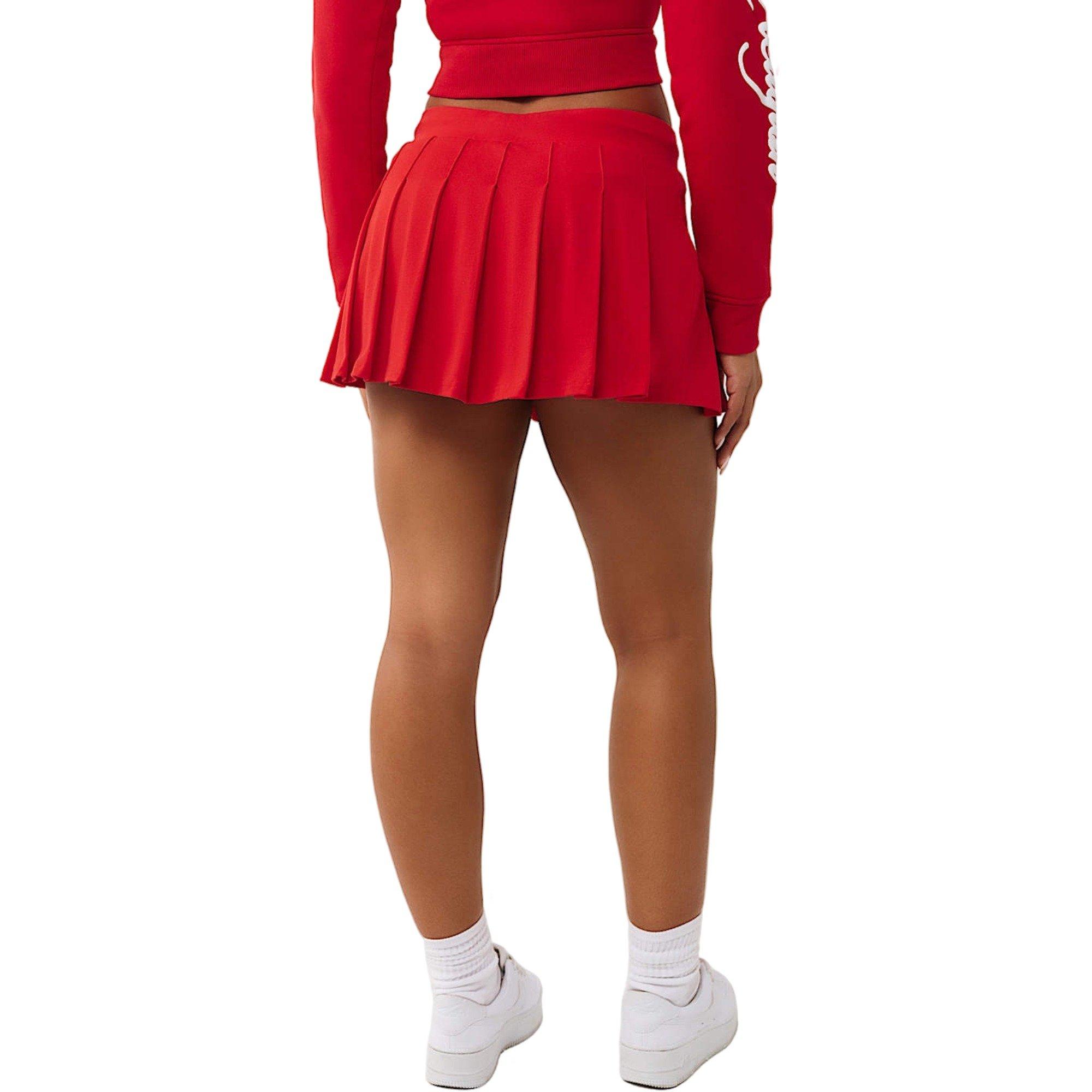 True Religion Women's Pleated Mink Skort - RED Thumbnail View 2