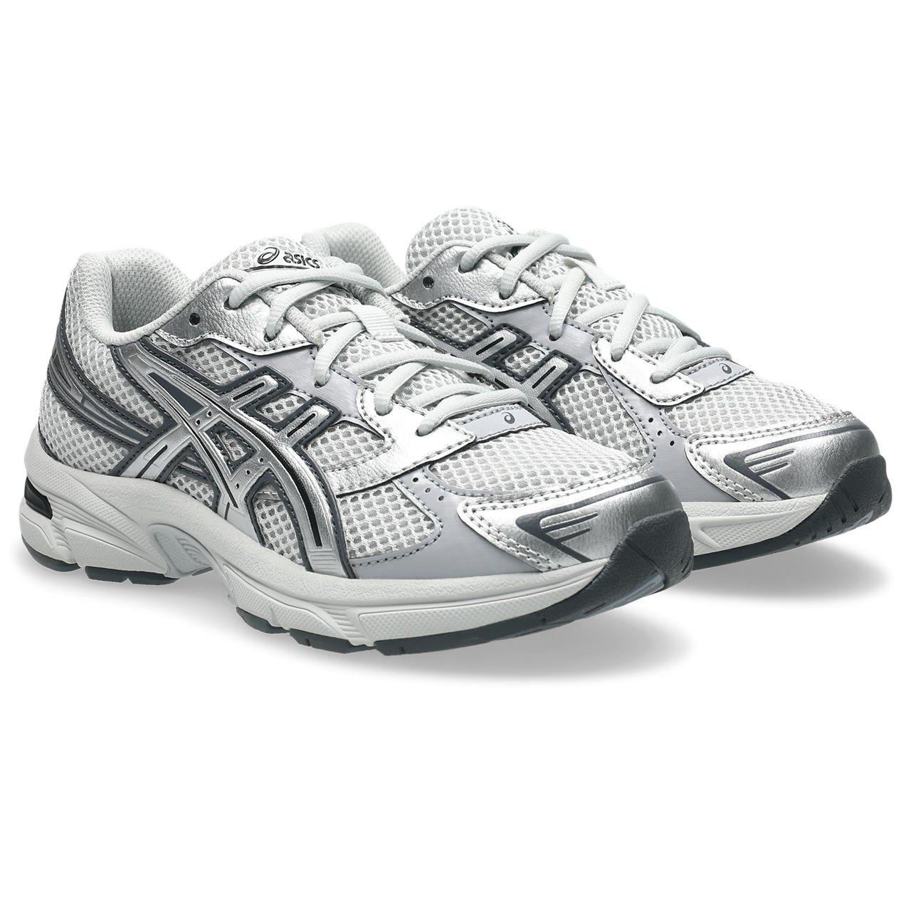 ASICS GEL-1130 "Glacier Grey/Pure Silver" Grade School Girls' Shoe - WHITE/SILVER Thumbnail View 6
