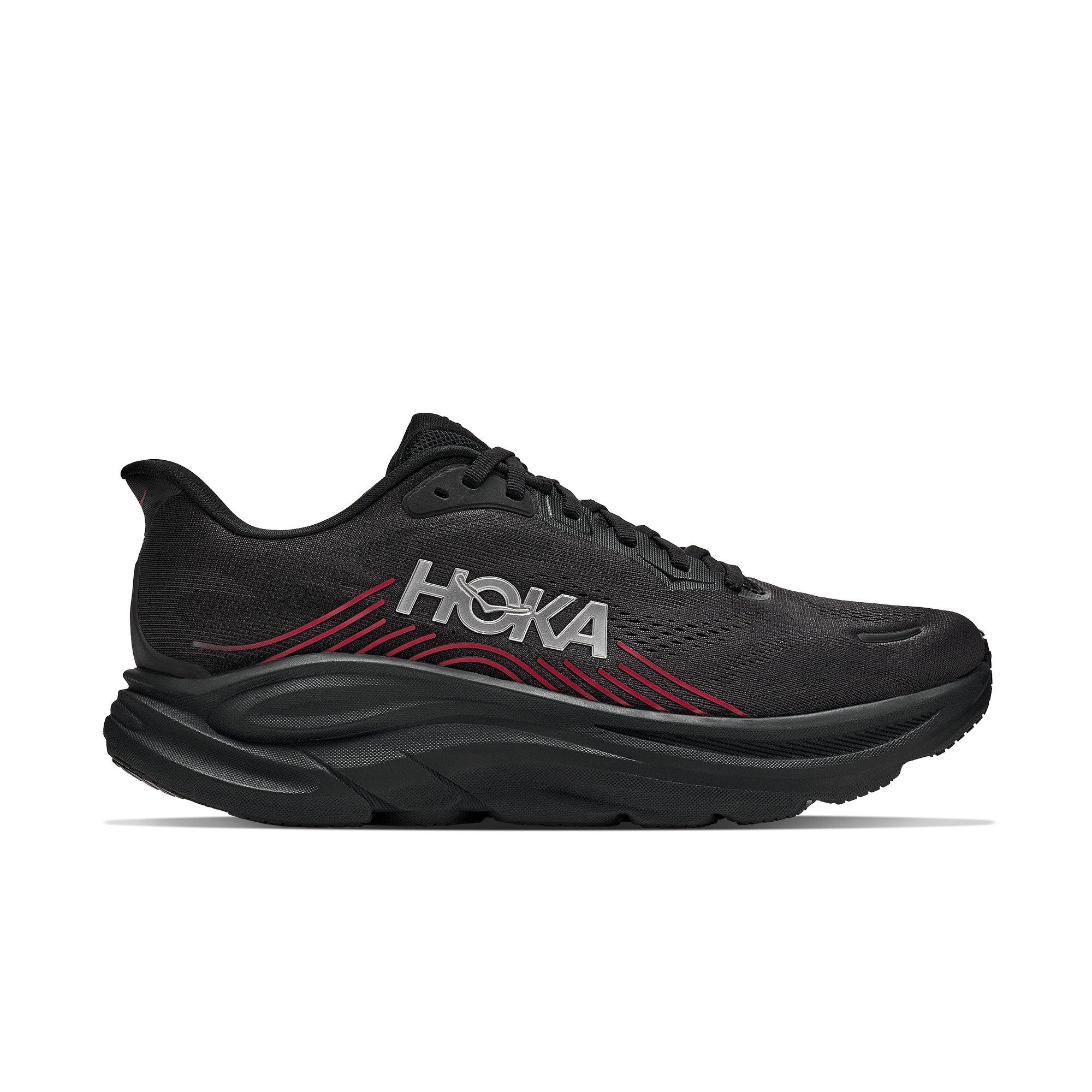 Hoka Clifton "Black/Red" Men's Running Shoe - BLACK/RED
