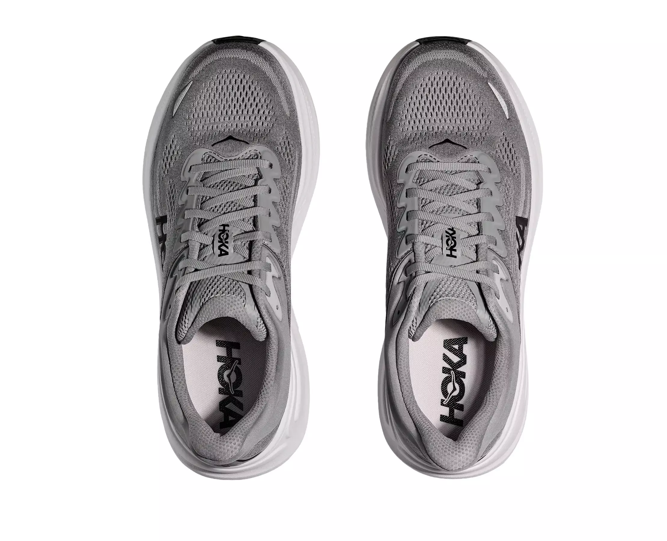 Hoka Bondi 9 "Galactic Grey/Stellar Grey" Men's Running Shoe - GREY/WHITE