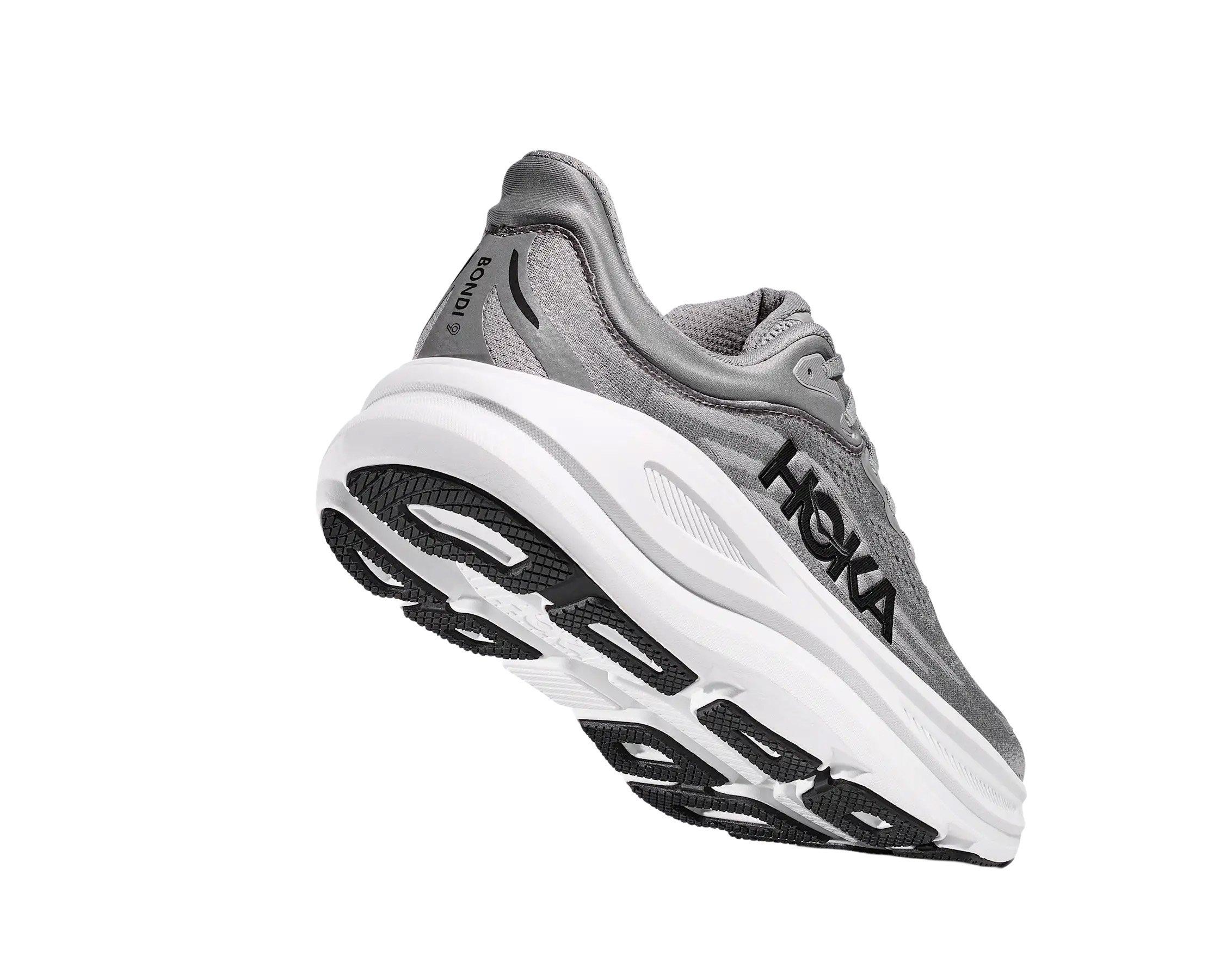 Hoka Bondi 9 "Galactic Grey/Stellar Grey" Men's Running Shoe - GREY/WHITE Thumbnail View 4