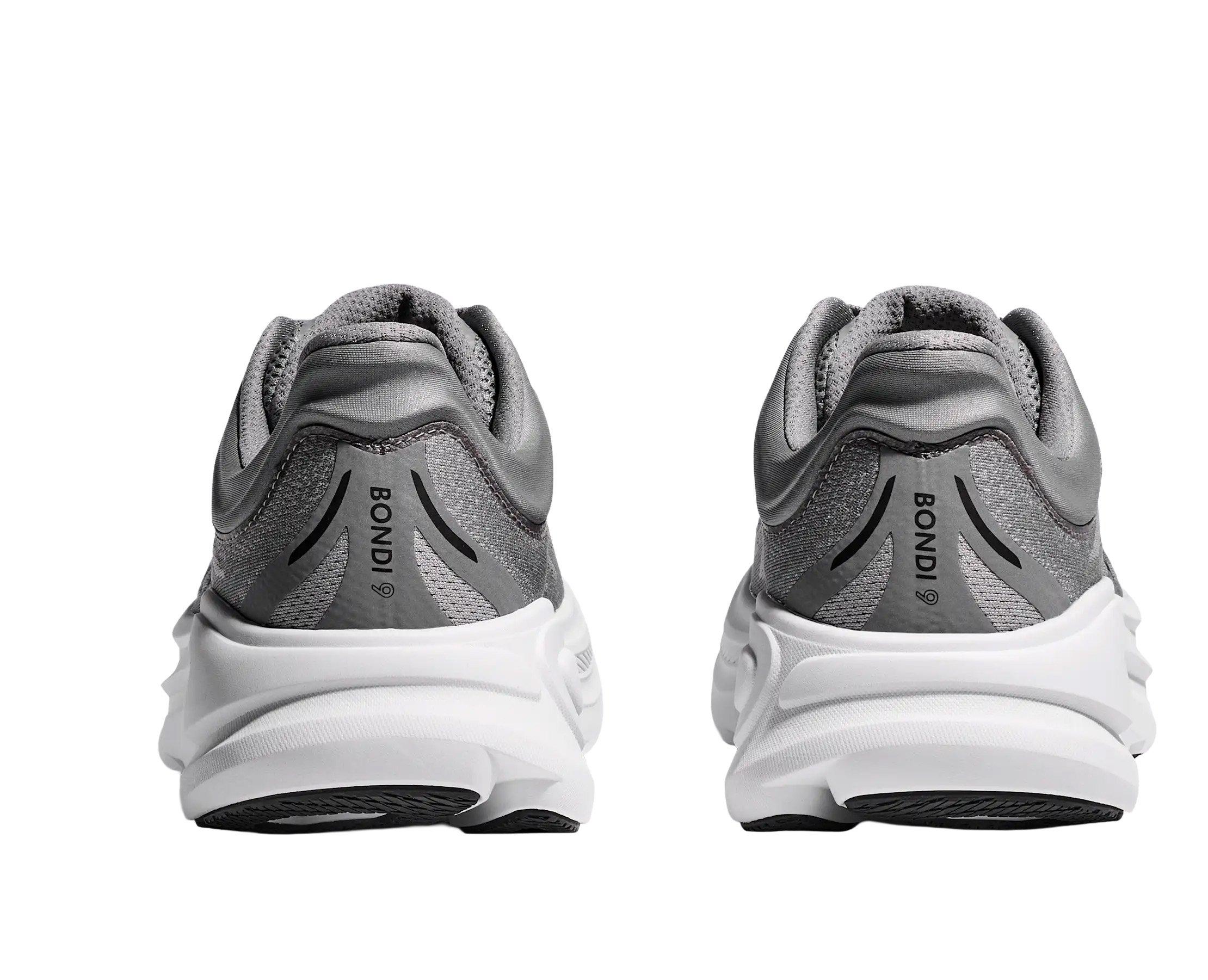 Hoka Bondi 9 "Galactic Grey/Stellar Grey" Men's Running Shoe - GREY/WHITE Thumbnail View 5