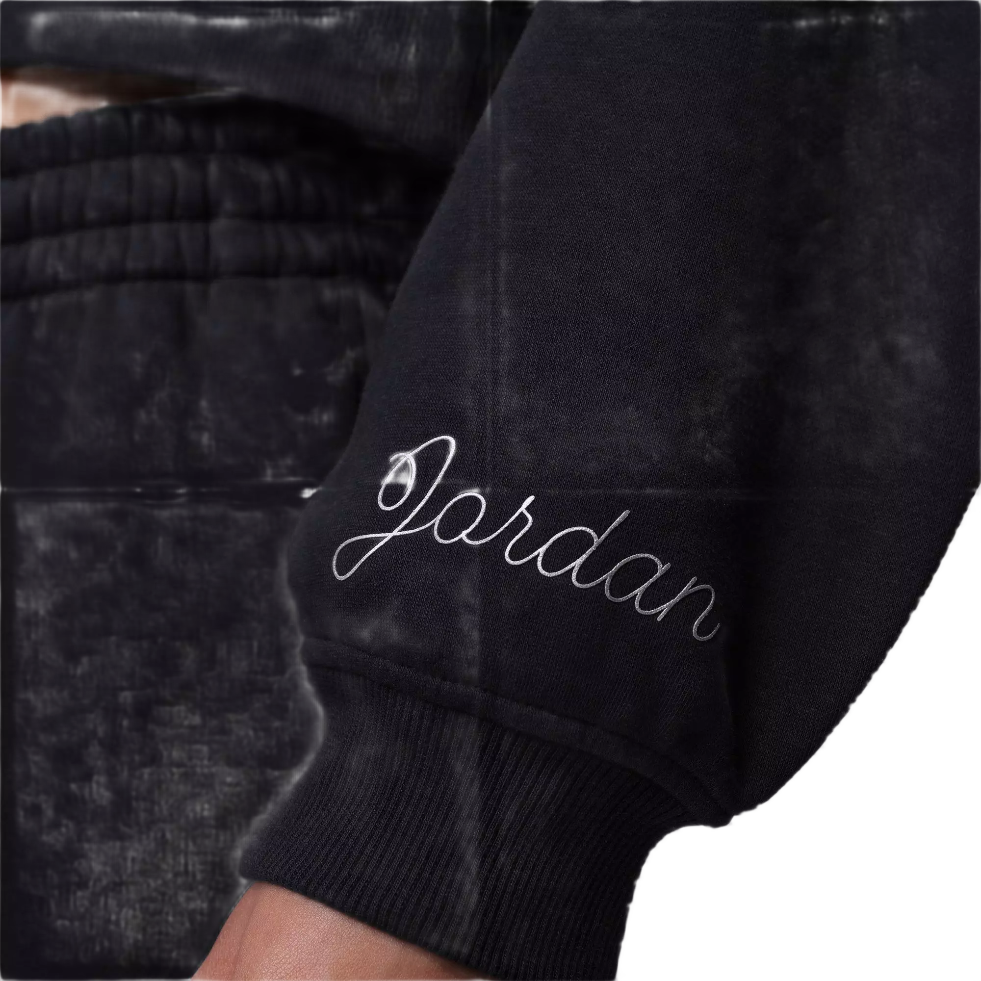 Jordan Women's Brooklyn Fleece Cropped Pullover Hoodie - BLACK
