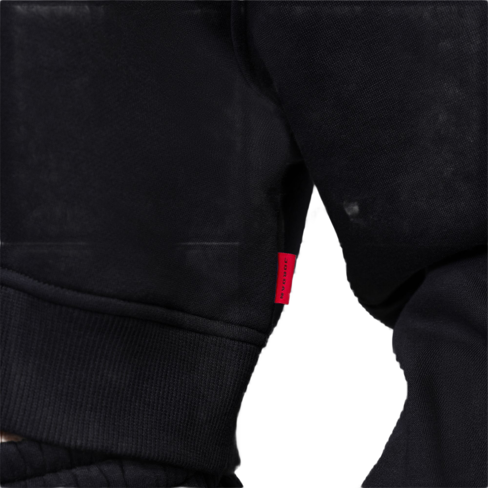 Jordan Women's Brooklyn Fleece Cropped Pullover Hoodie - BLACK