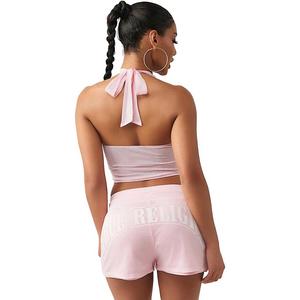 True Religion Women's Sporty Mesh Printed Halter Top
