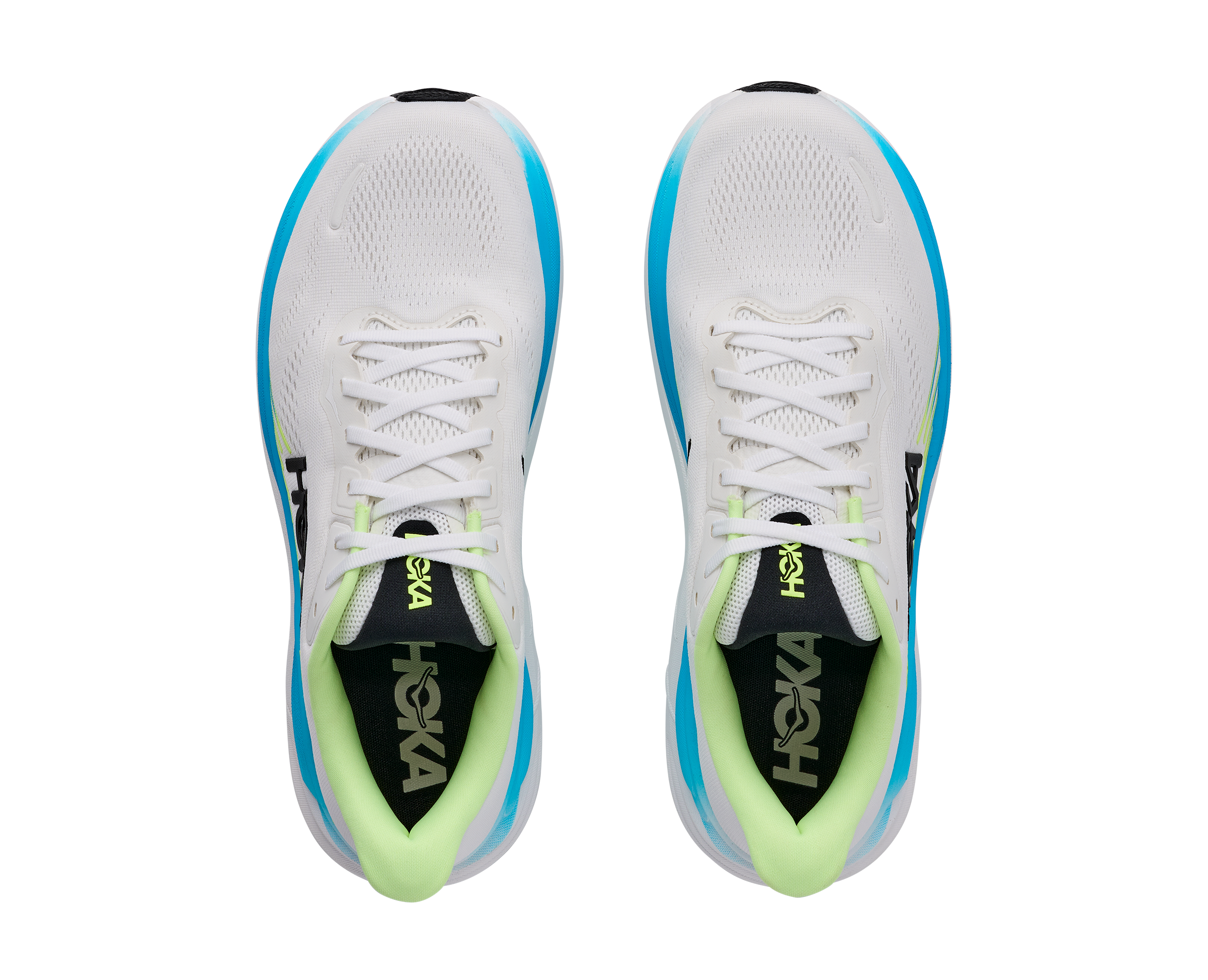Hoka Clifton 11 "Frost/Black" Men's Running Shoe - WHITE/BLUE Thumbnail View 3