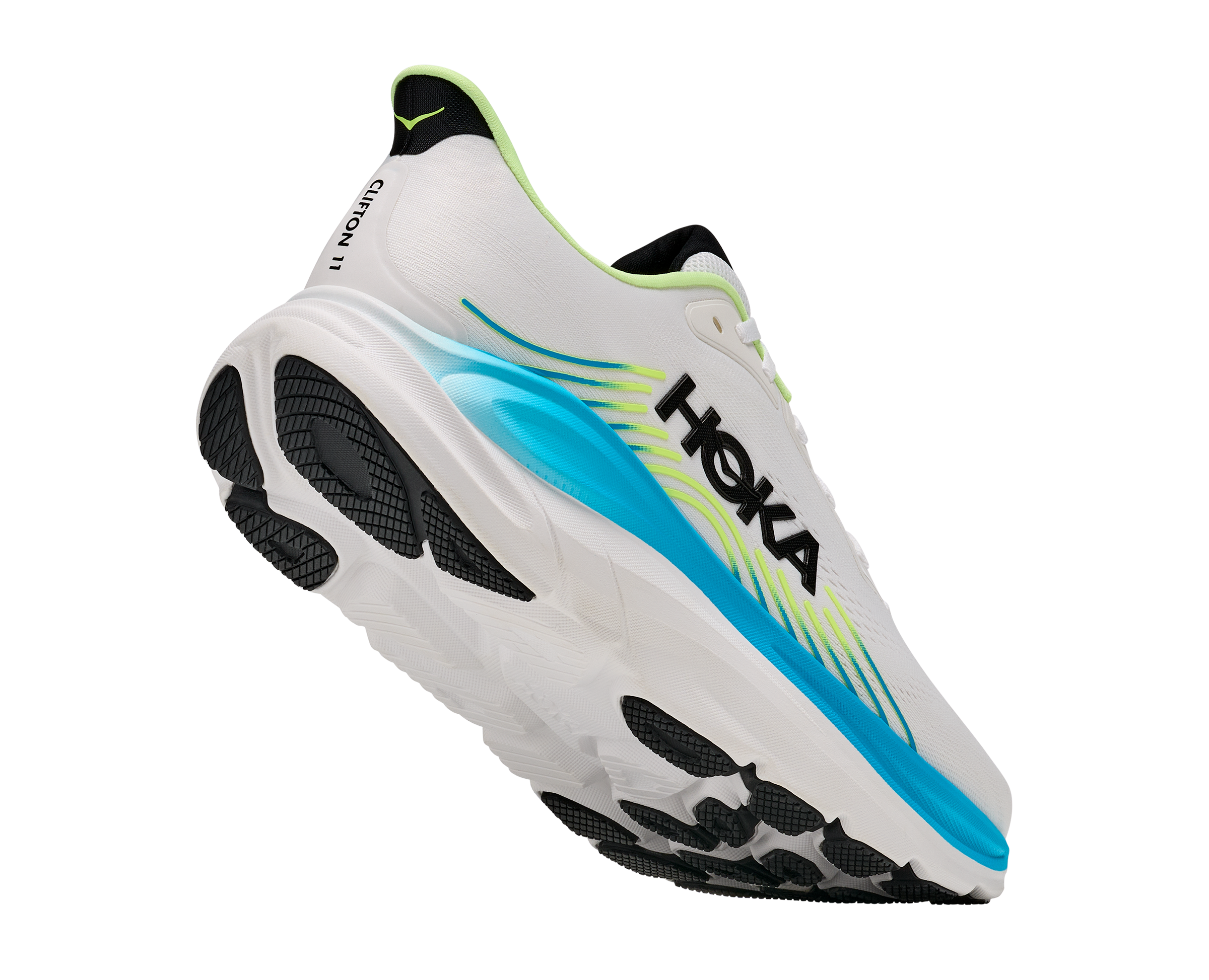 Hoka Clifton 11 "Frost/Black" Men's Running Shoe - WHITE/BLUE Thumbnail View 5