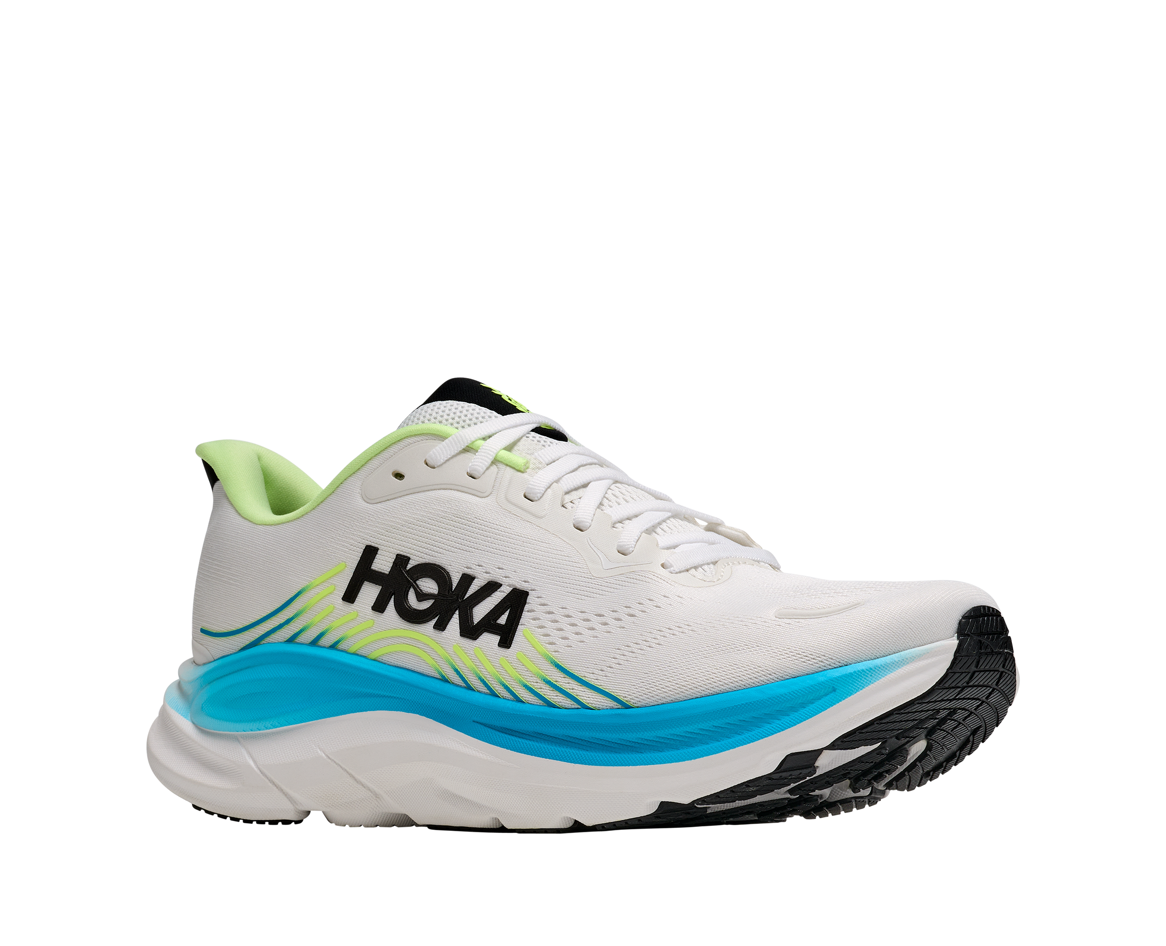 Hoka Clifton 11 "Frost/Black" Men's Running Shoe - WHITE/BLUE Thumbnail View 7