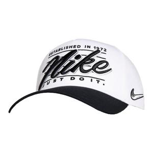Nike Rise Cap A-Frame 'Nike Script' Snapback Hat-White/Black