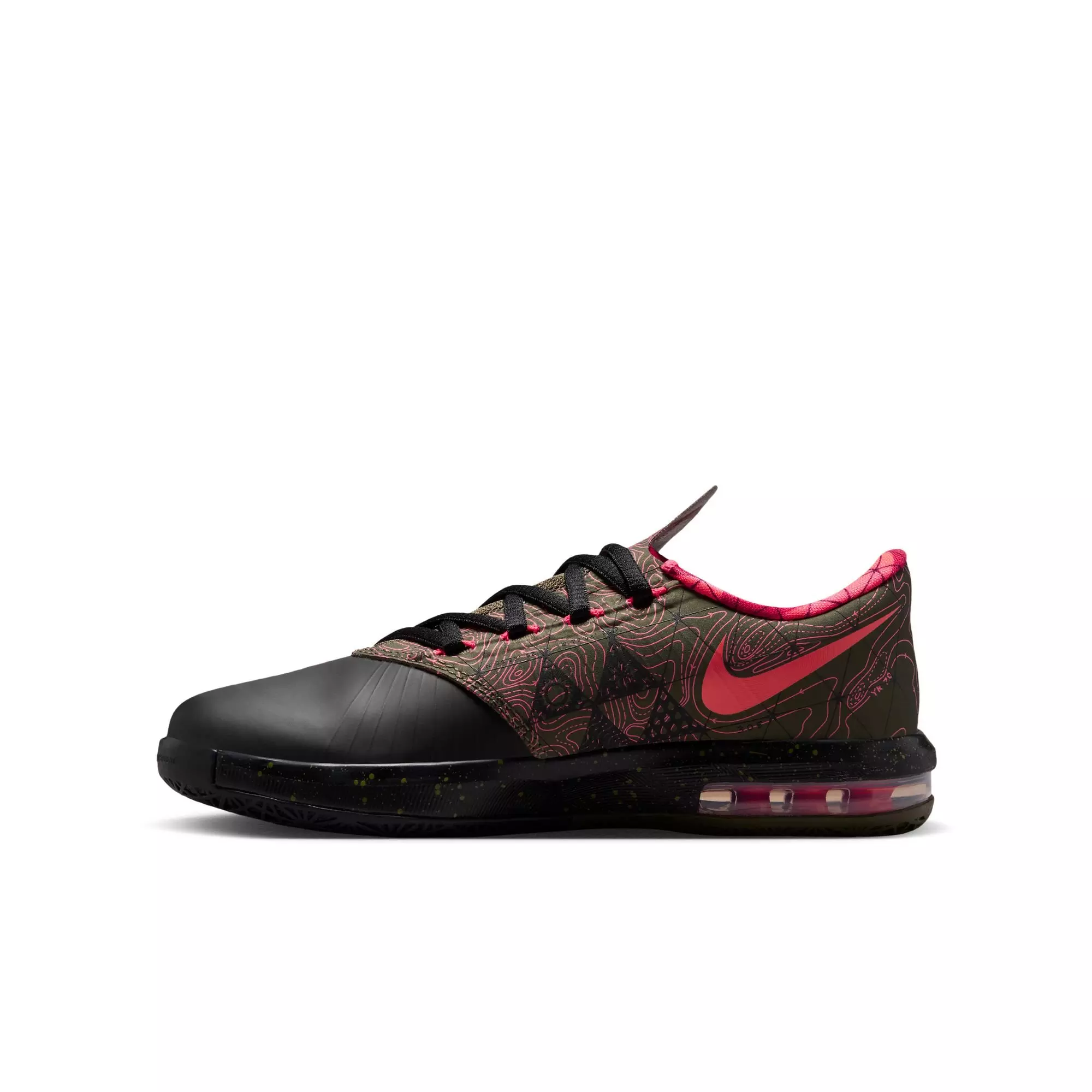 Nike KD 6 "Meteorology" Grade School Kids' Shoe - BLACK/ATOMIC RED/MEDIUM OLIVE/NOBLE RED