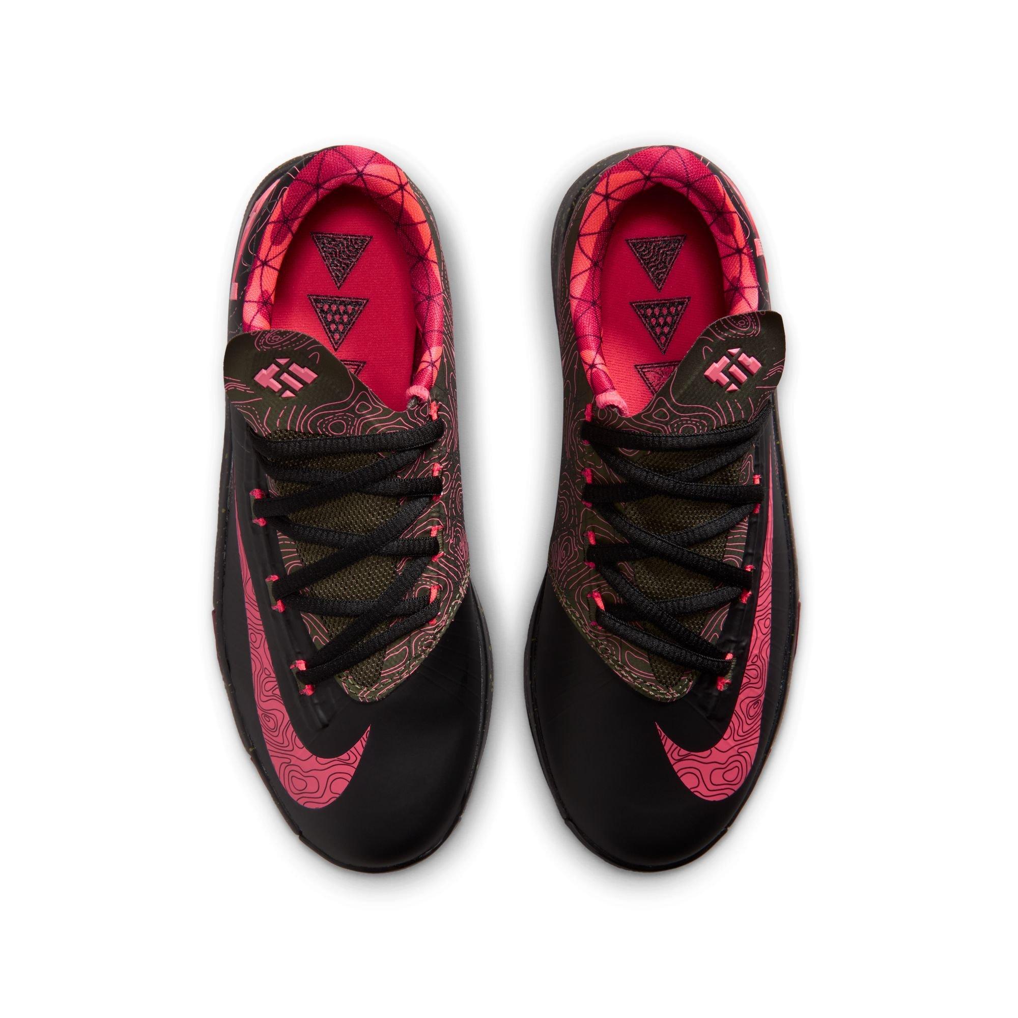 Nike KD 6 "Meteorology" Grade School Kids' Shoe - BLACK/ATOMIC RED/MEDIUM OLIVE/NOBLE RED