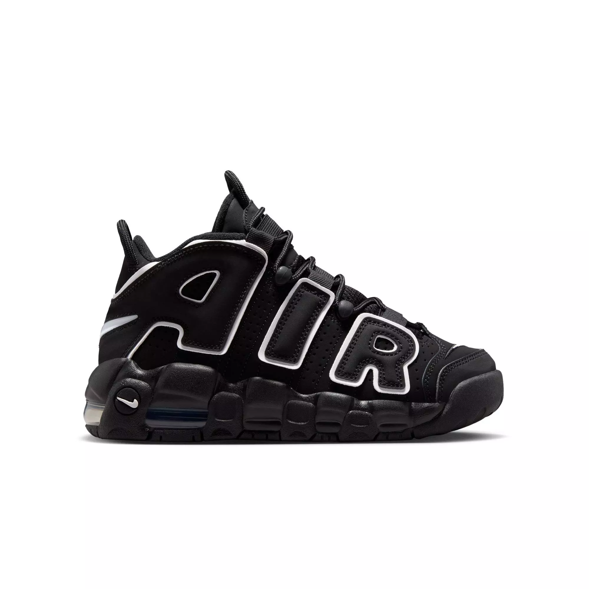 Nike Air More Uptempo '96 "Black/White" Grade School Kids' Shoe - BLACK/WHITE