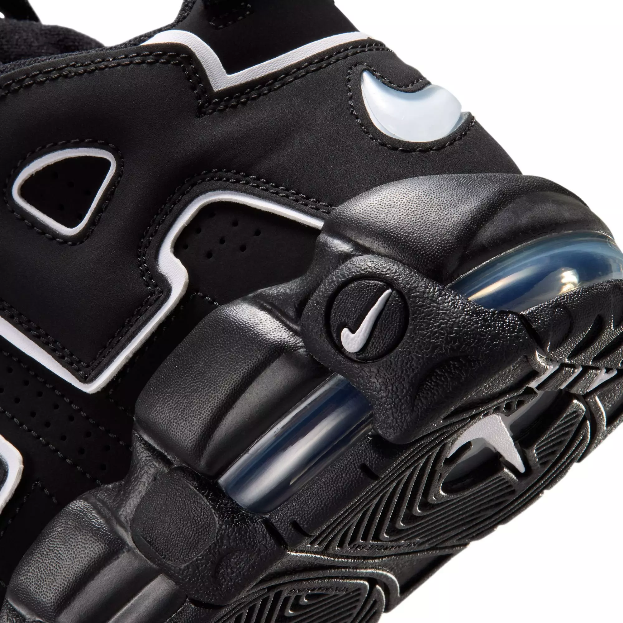 Nike Air More Uptempo '96 "Black/White" Grade School Kids' Shoe - BLACK/WHITE