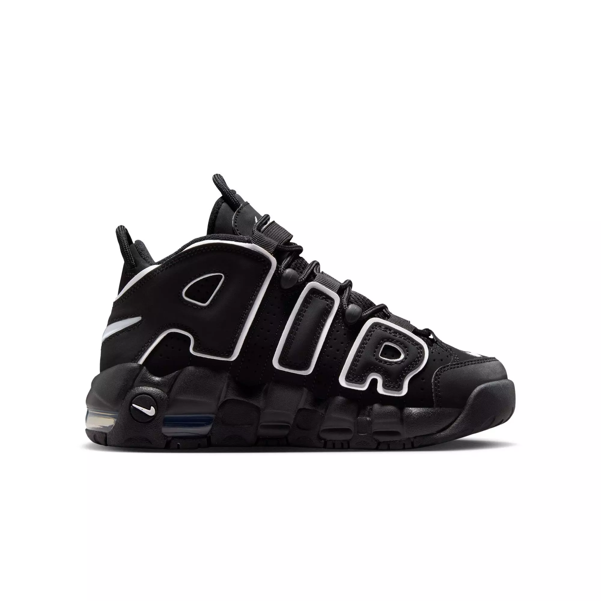 Nike Air More Uptempo '96 "Black/White" Grade School Kids' Shoe - BLACK/WHITE