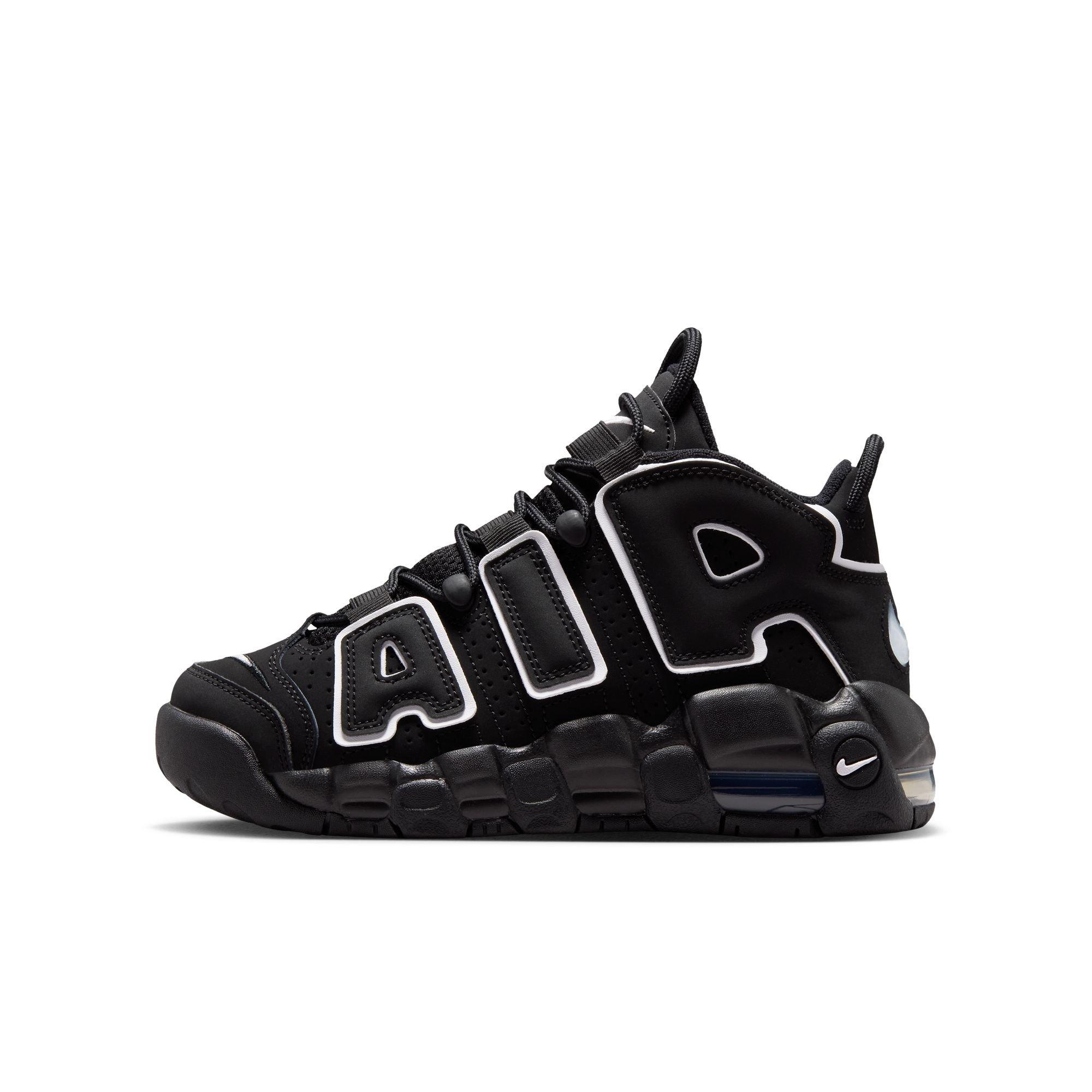 Nike Air More Uptempo '96 "Black/White" Grade School Kids' Shoe - BLACK/WHITE