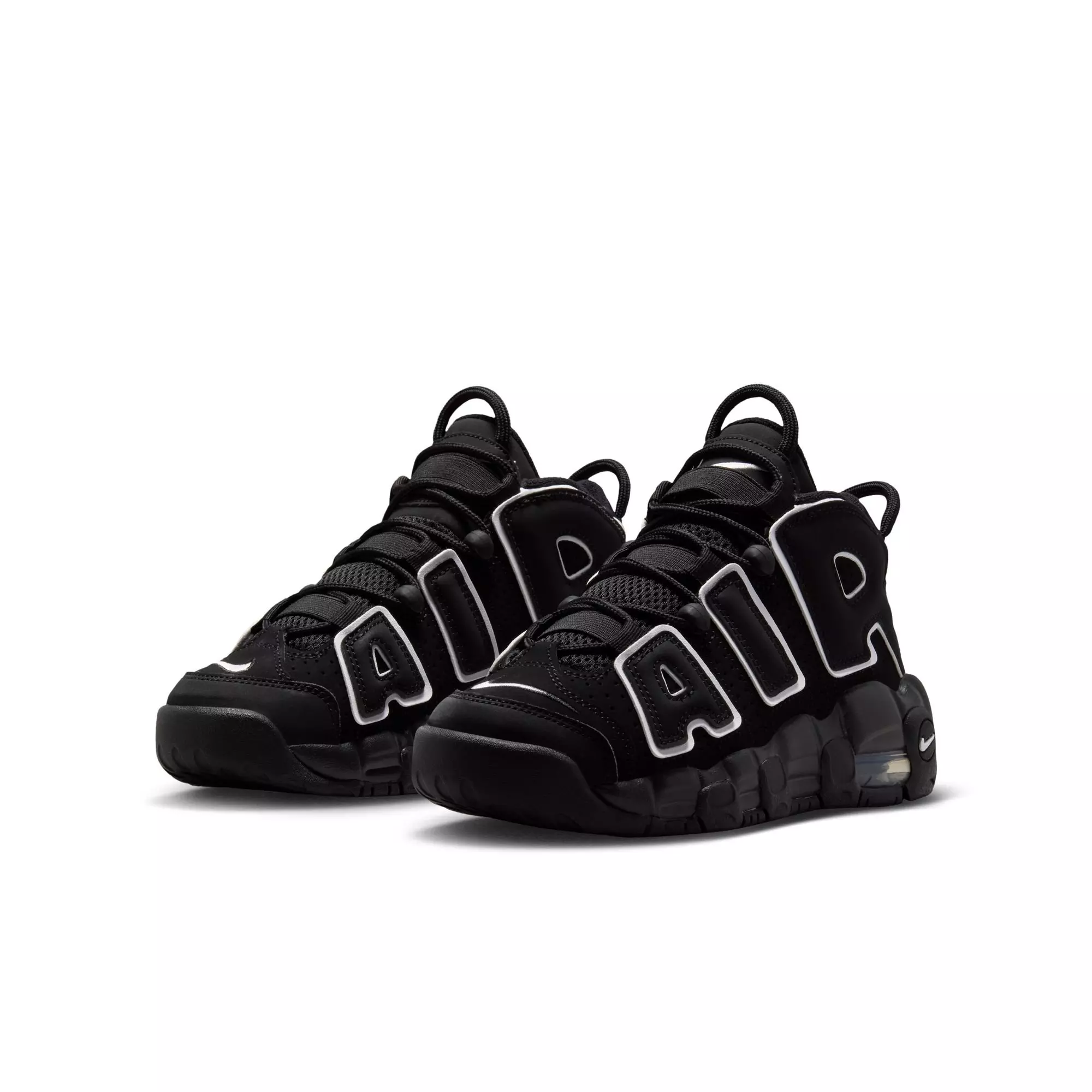 Nike Air More Uptempo '96 "Black/White" Grade School Kids' Shoe - BLACK/WHITE