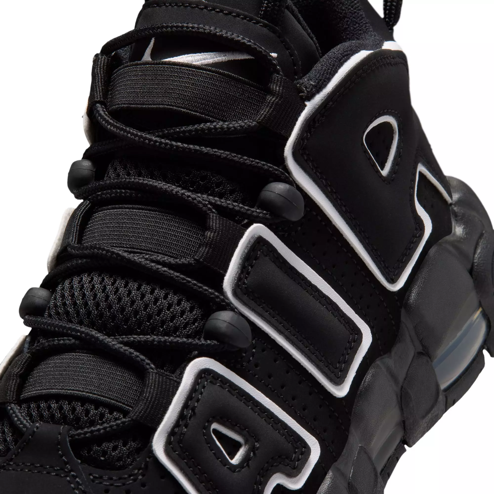 Nike Air More Uptempo '96 "Black/White" Grade School Kids' Shoe - BLACK/WHITE