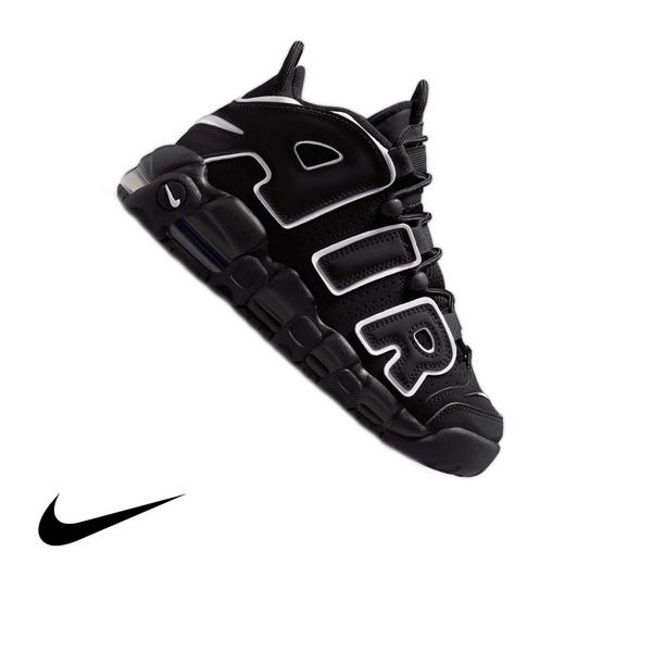 Nike Air More Uptempo '96 "Black/White" Grade School Kids' Shoe - BLACK/WHITE