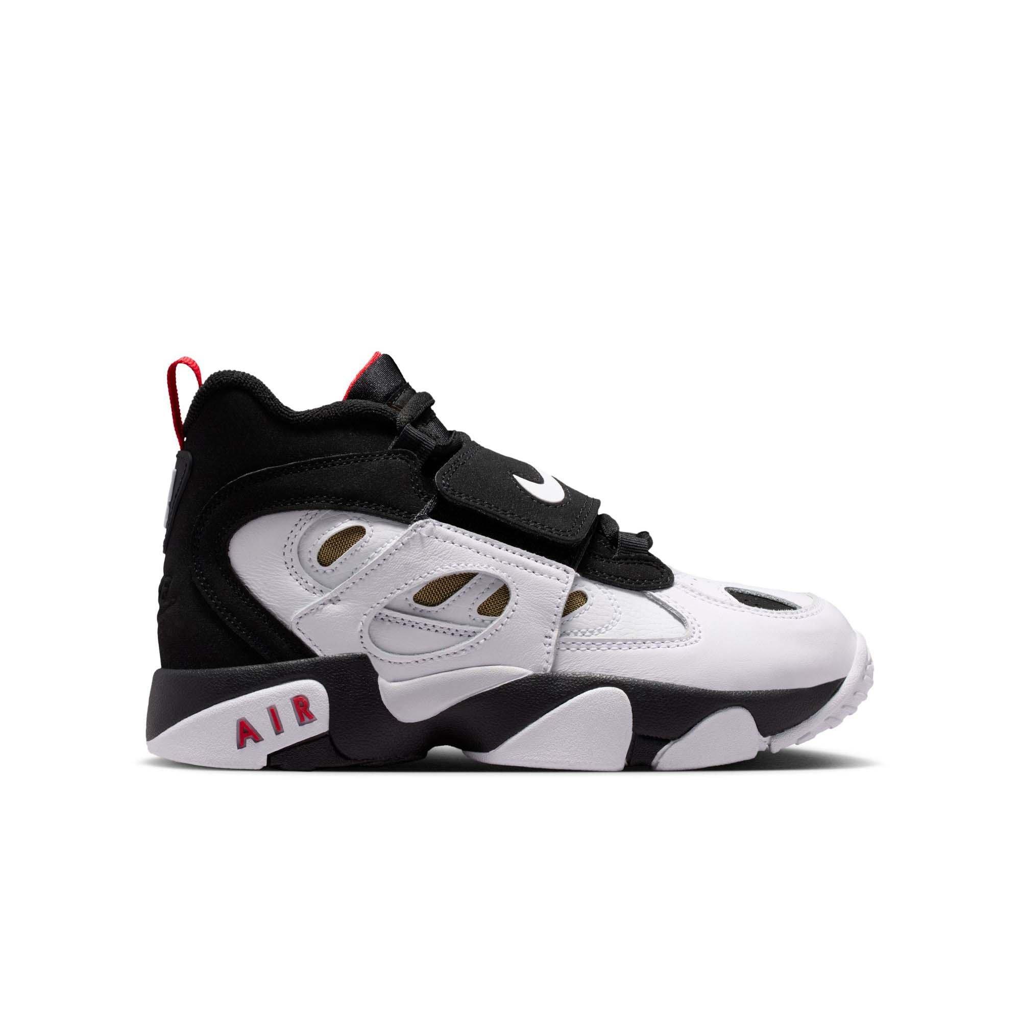 Nike Air Diamond Turf II "49ers" Grade School Kids' Shoe - BLACK/WHITE/FIRE RED/METALLIC GOLD