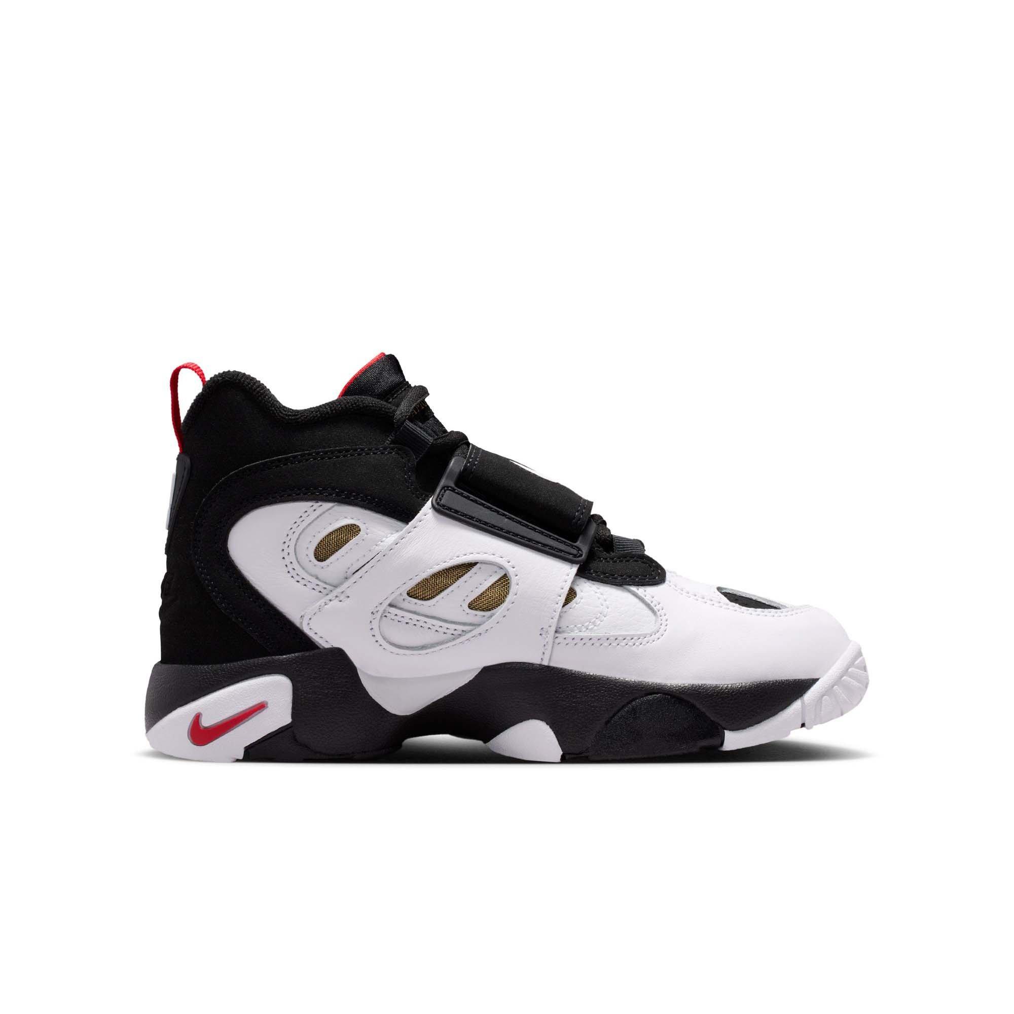 Nike Air Diamond Turf II "49ers" Grade School Kids' Shoe - BLACK/WHITE/FIRE RED/METALLIC GOLD