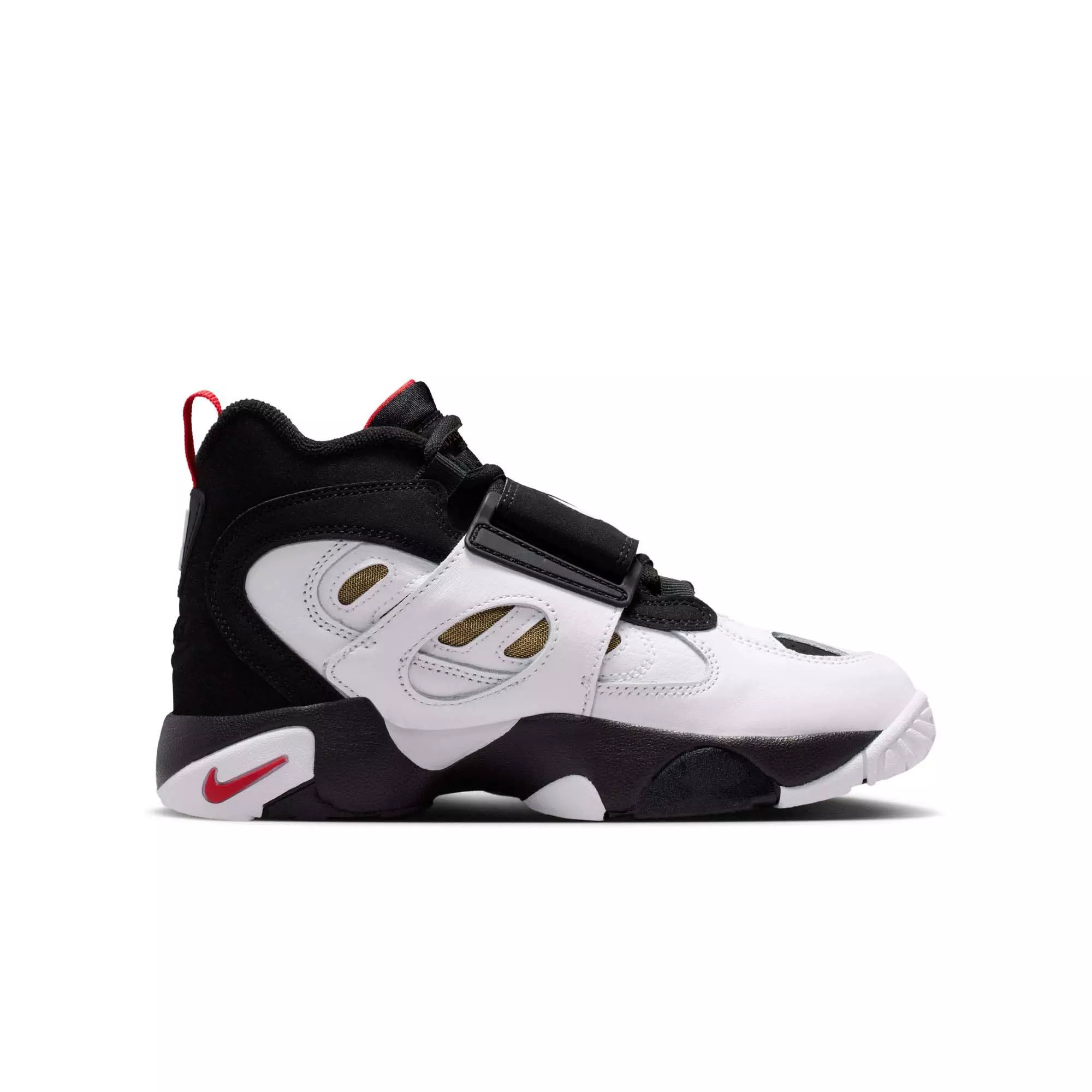 Nike Air Diamond Turf II "49ers" Grade School Kids' Shoe - BLACK/WHITE/FIRE RED/METALLIC GOLD