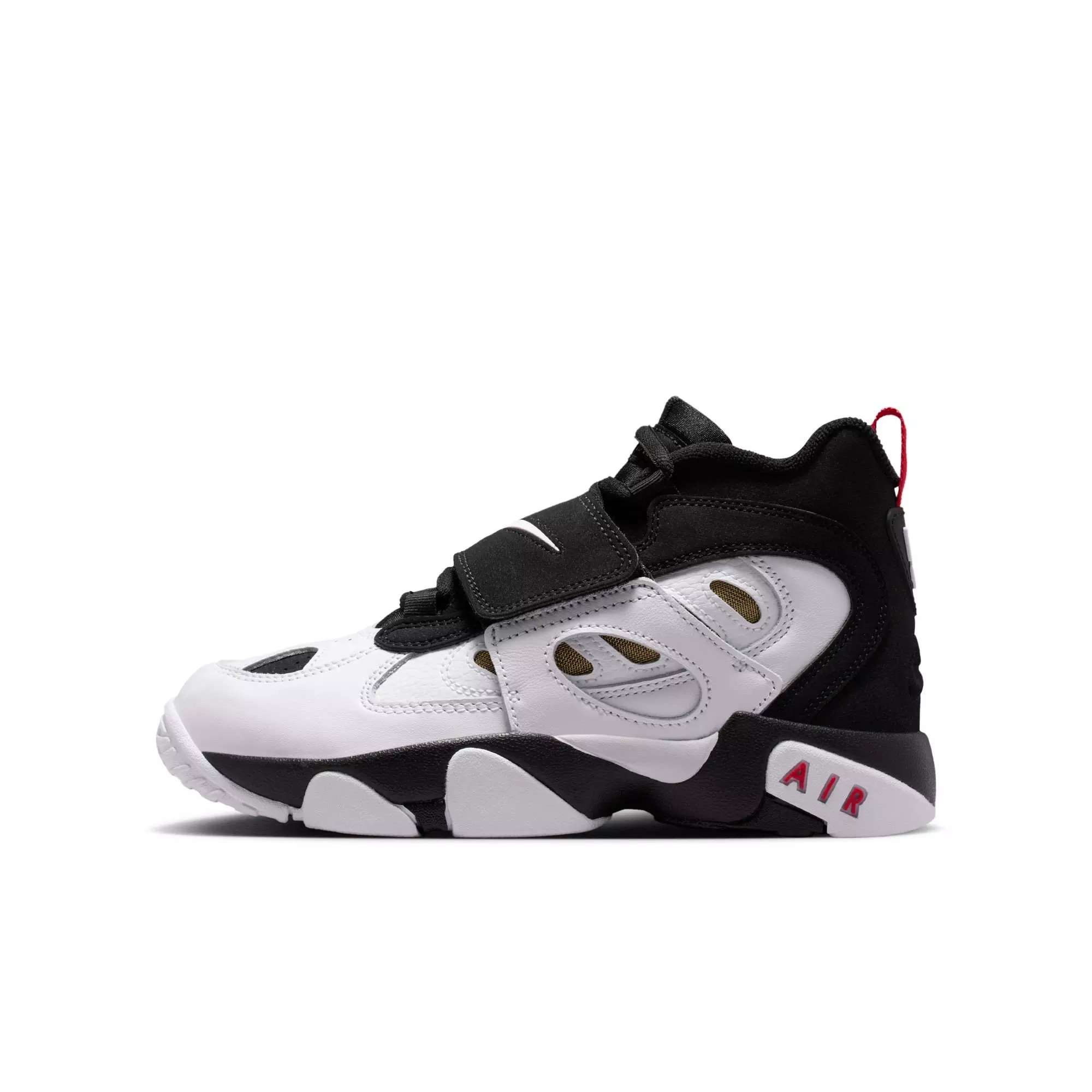Nike Air Diamond Turf II "49ers" Grade School Kids' Shoe - BLACK/WHITE/FIRE RED/METALLIC GOLD