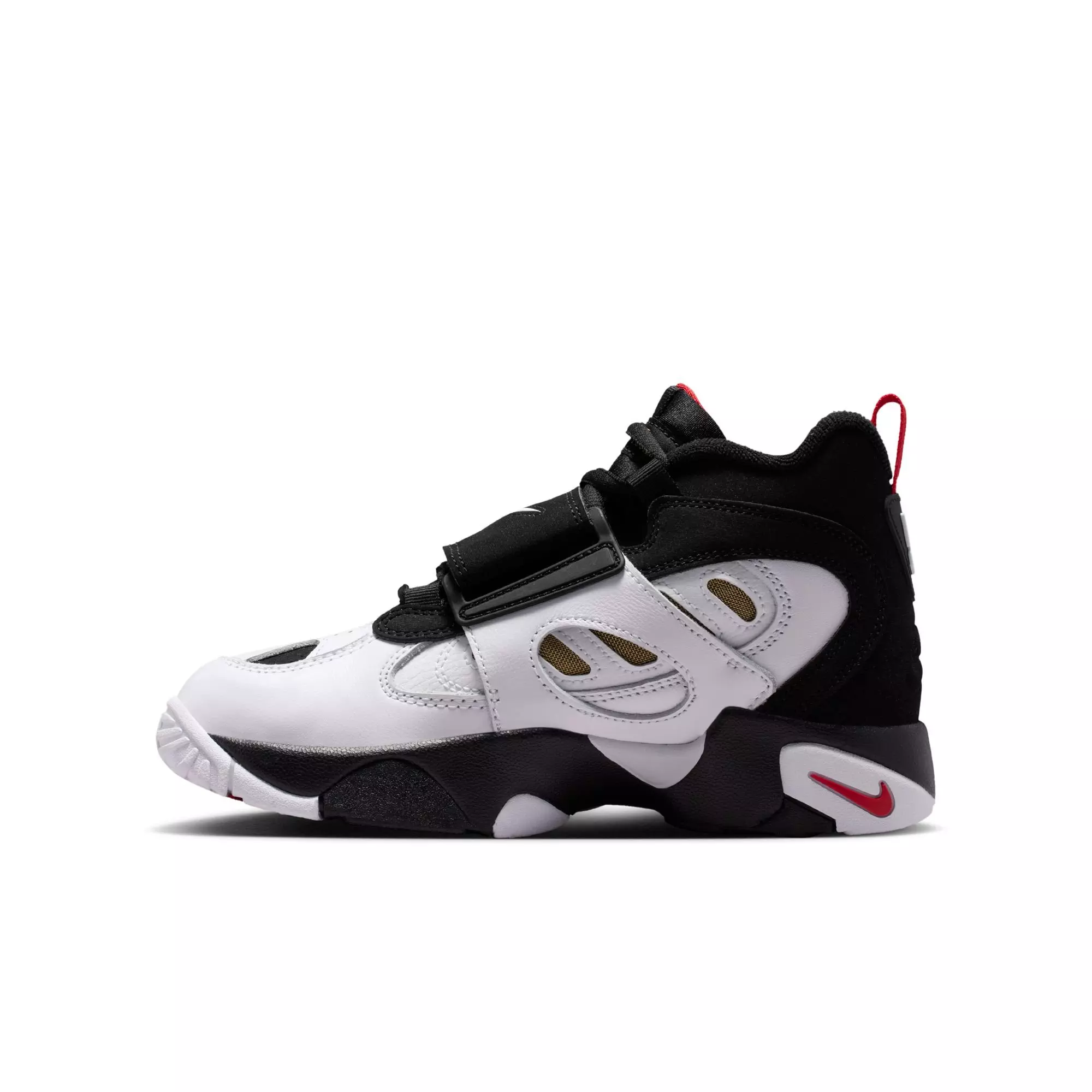 Nike Air Diamond Turf II "49ers" Grade School Kids' Shoe - BLACK/WHITE/FIRE RED/METALLIC GOLD