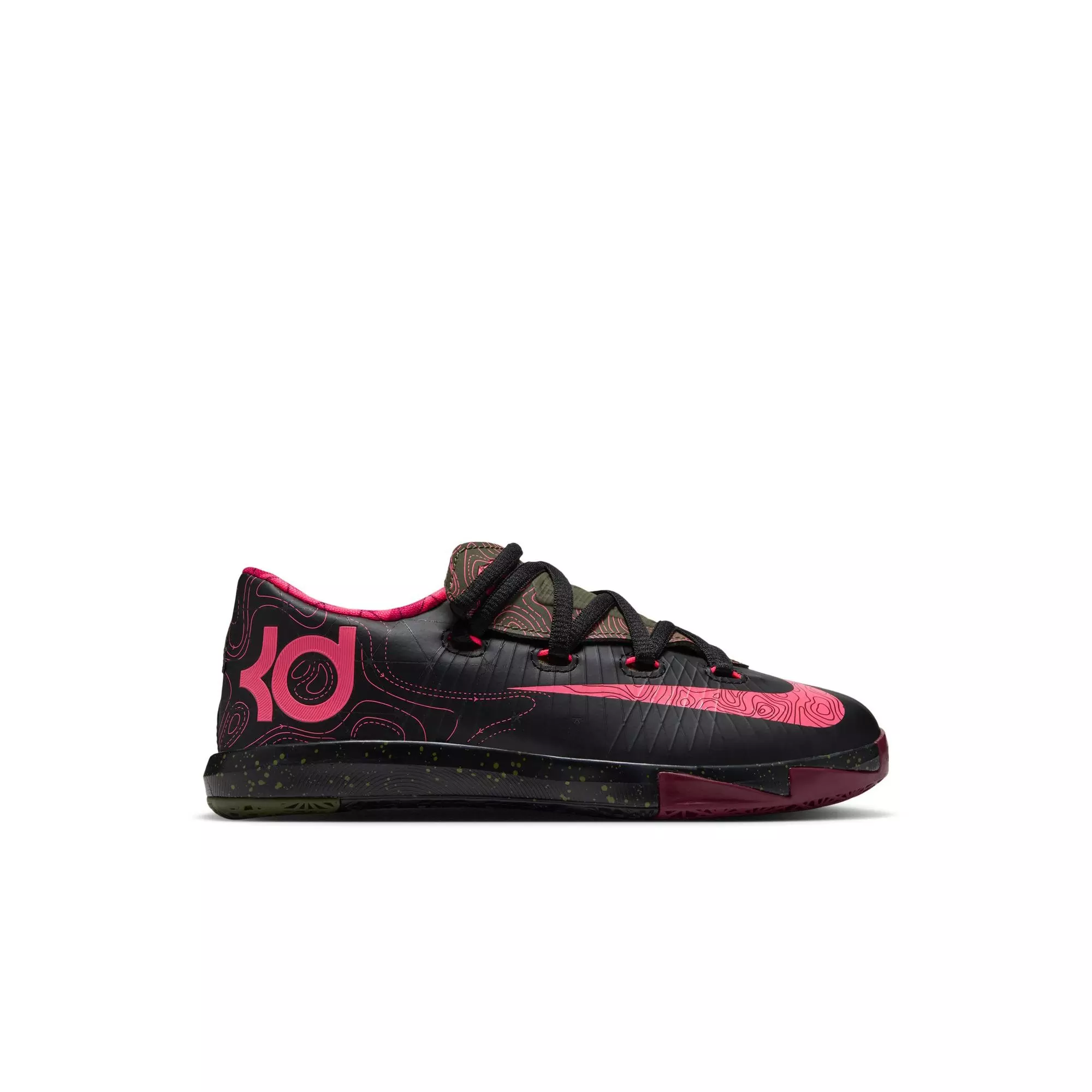 Nike KD 6 "Meteorology" Preschool Kids' Shoe - BLACK/ATOMIC RED/MEDIUM OLIVE/NOBLE RED