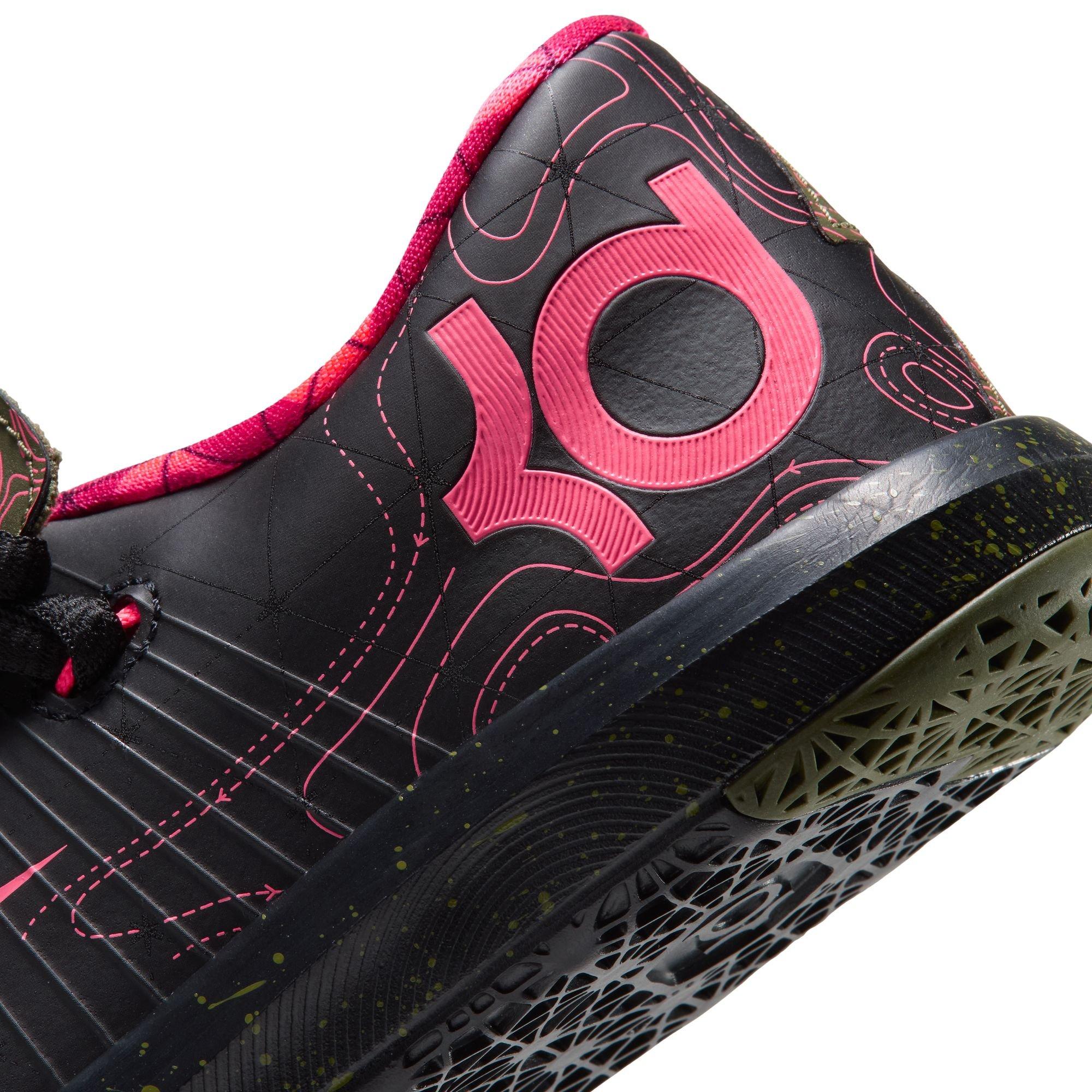 Nike KD 6 "Meteorology" Preschool Kids' Shoe - BLACK/ATOMIC RED/MEDIUM OLIVE/NOBLE RED