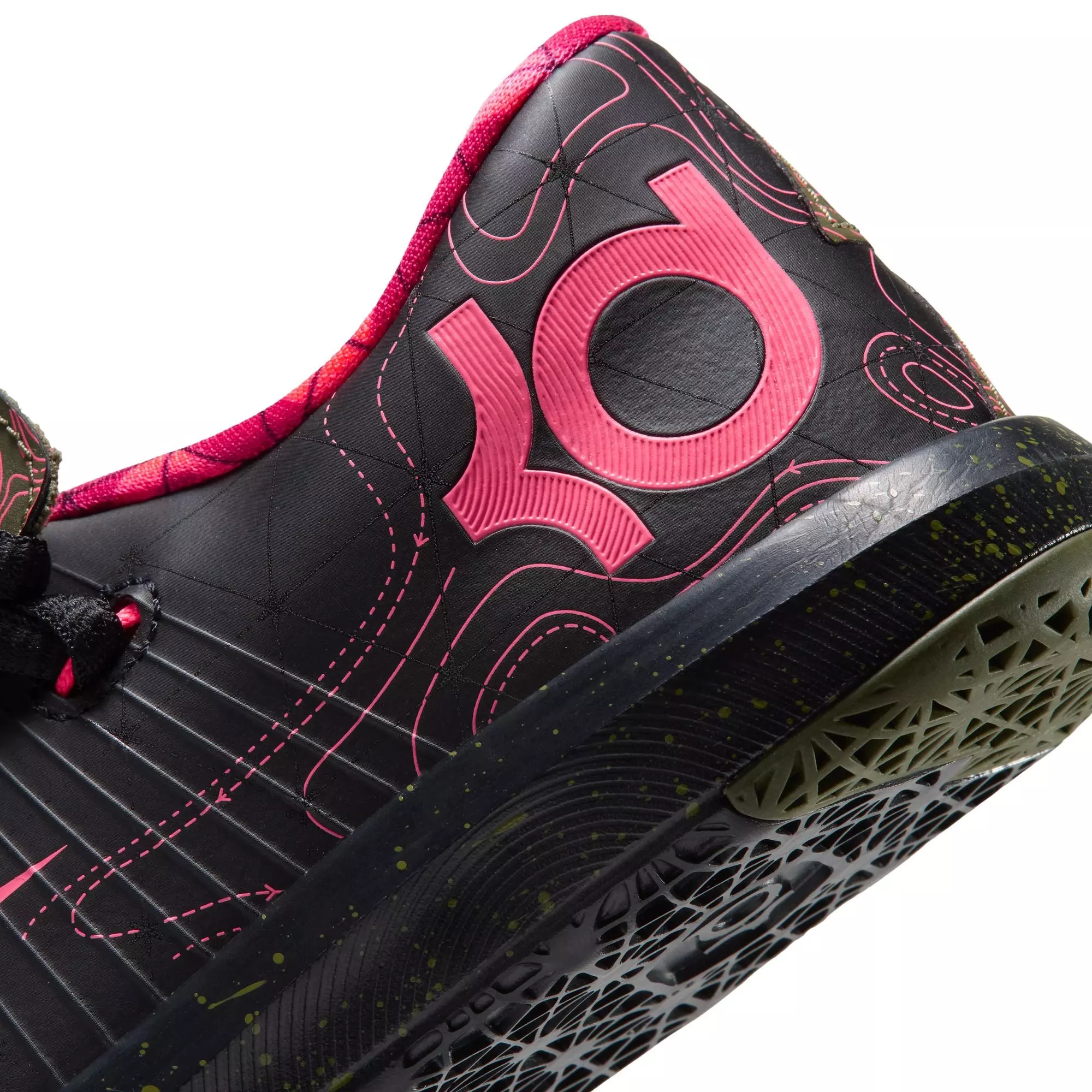Nike KD 6 "Meteorology" Preschool Kids' Shoe - BLACK/ATOMIC RED/MEDIUM OLIVE/NOBLE RED