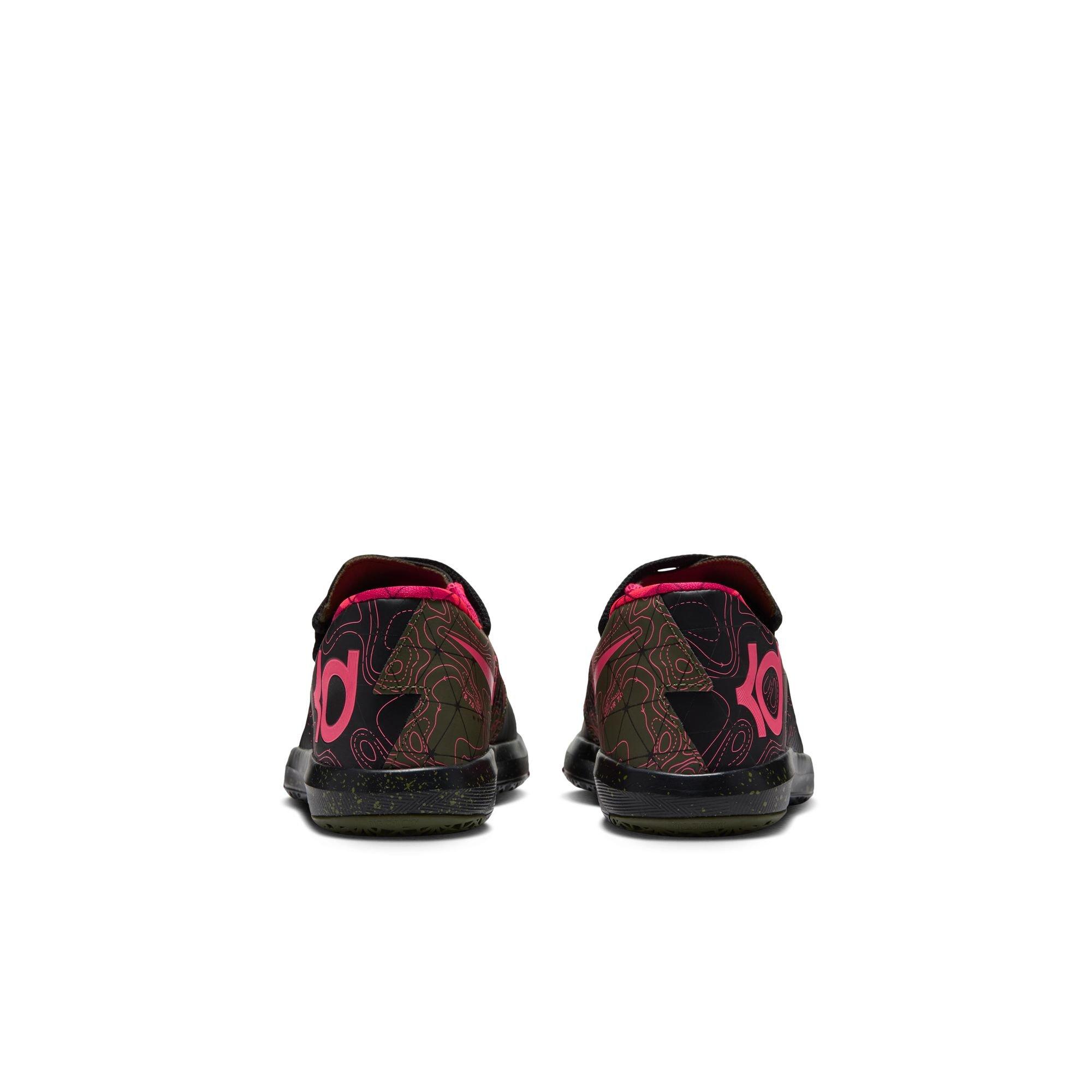 Nike KD 6 "Meteorology" Preschool Kids' Shoe - BLACK/ATOMIC RED/MEDIUM OLIVE/NOBLE RED