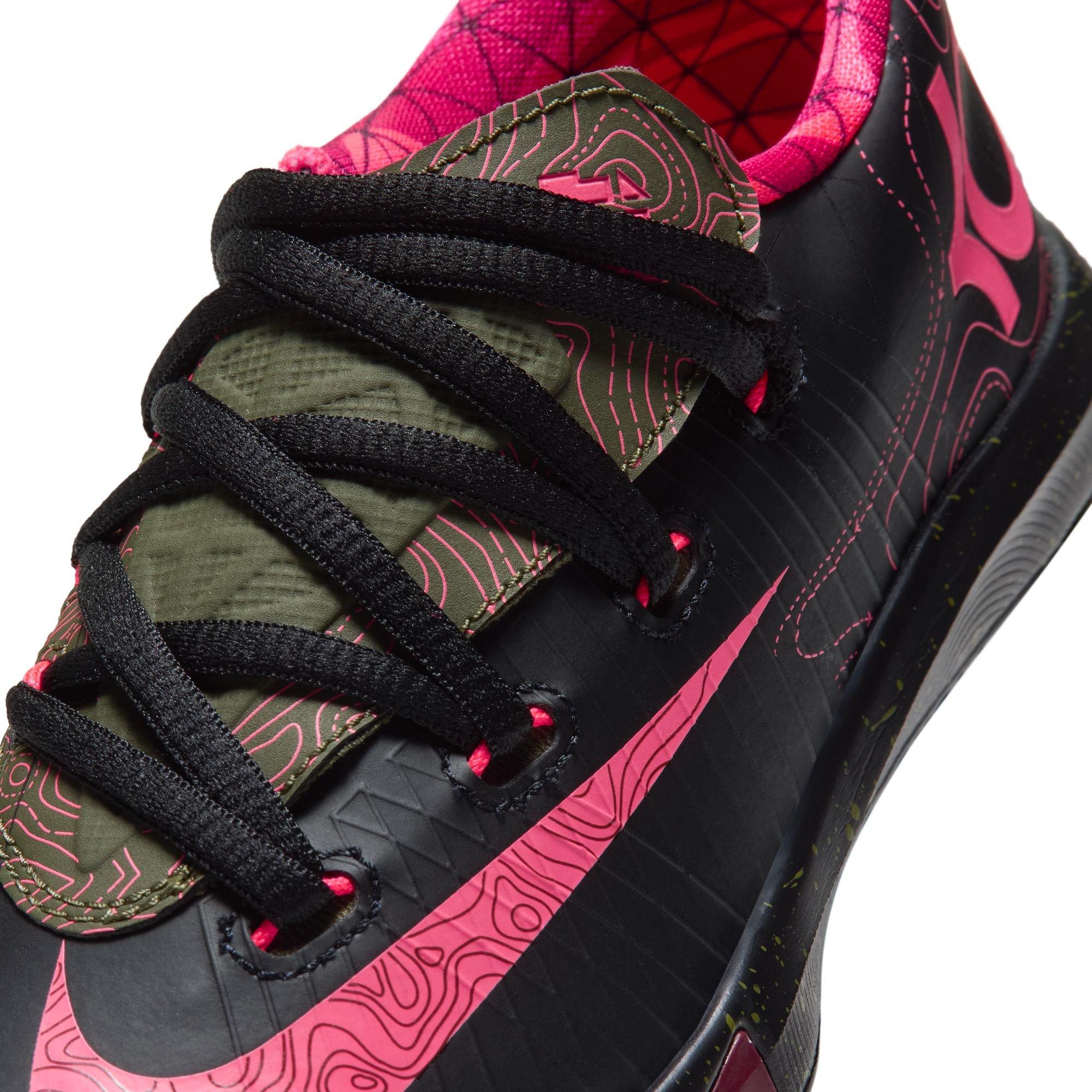 Nike KD 6 "Meteorology" Preschool Kids' Shoe - BLACK/ATOMIC RED/MEDIUM OLIVE/NOBLE RED