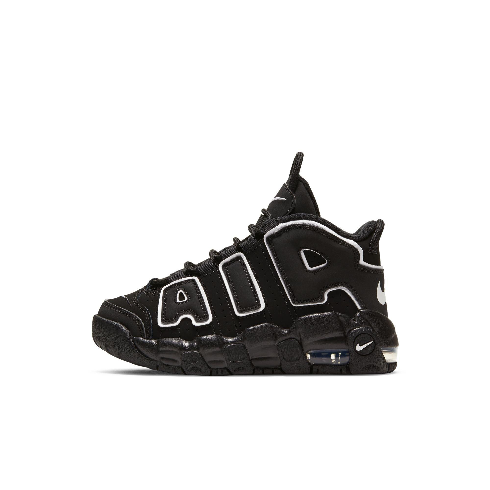 Nike Air More Uptempo '96 "Black/White" Preschool Kids' Shoe - BLACK/WHITE