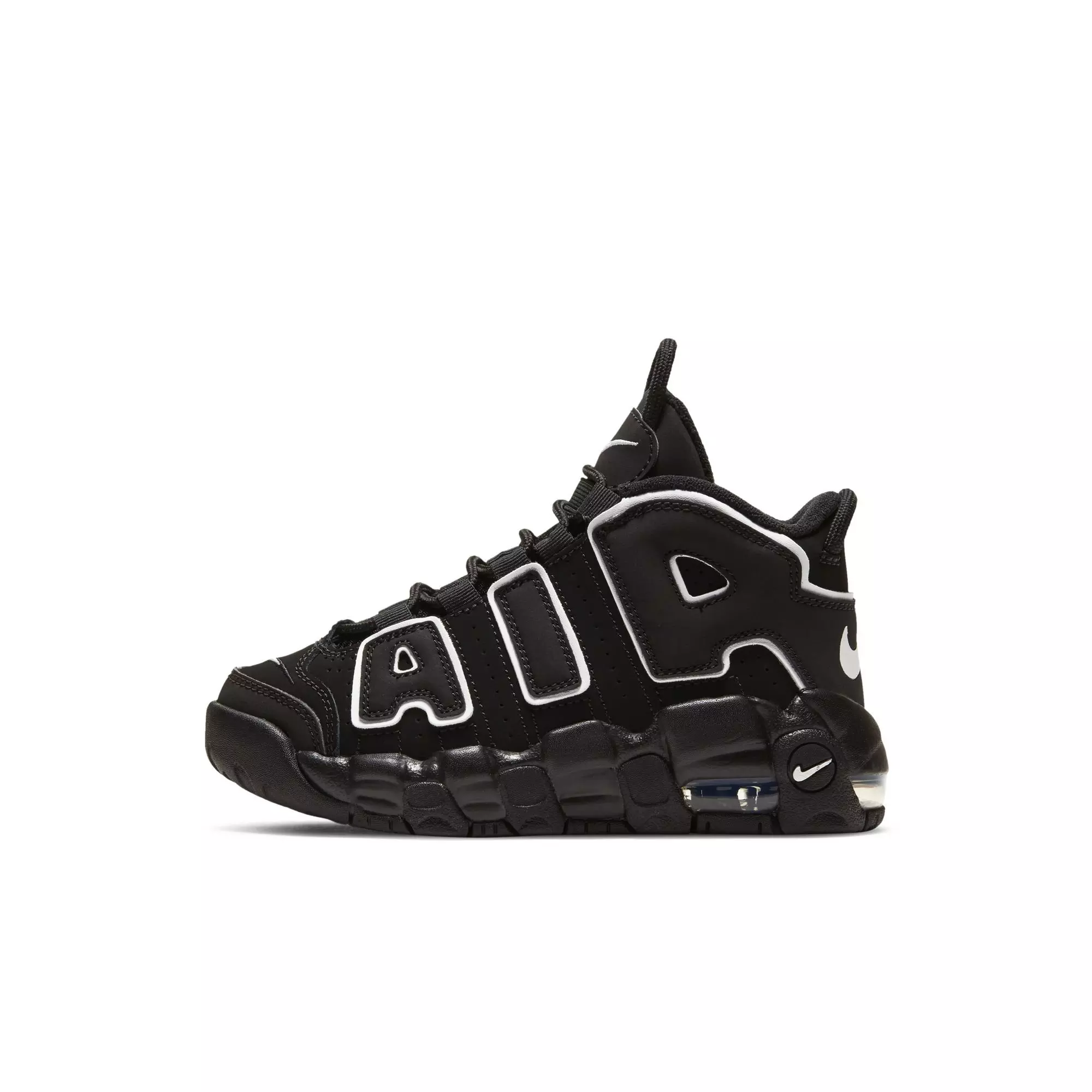 Nike Air More Uptempo '96 "Black/White" Preschool Kids' Shoe - BLACK/WHITE