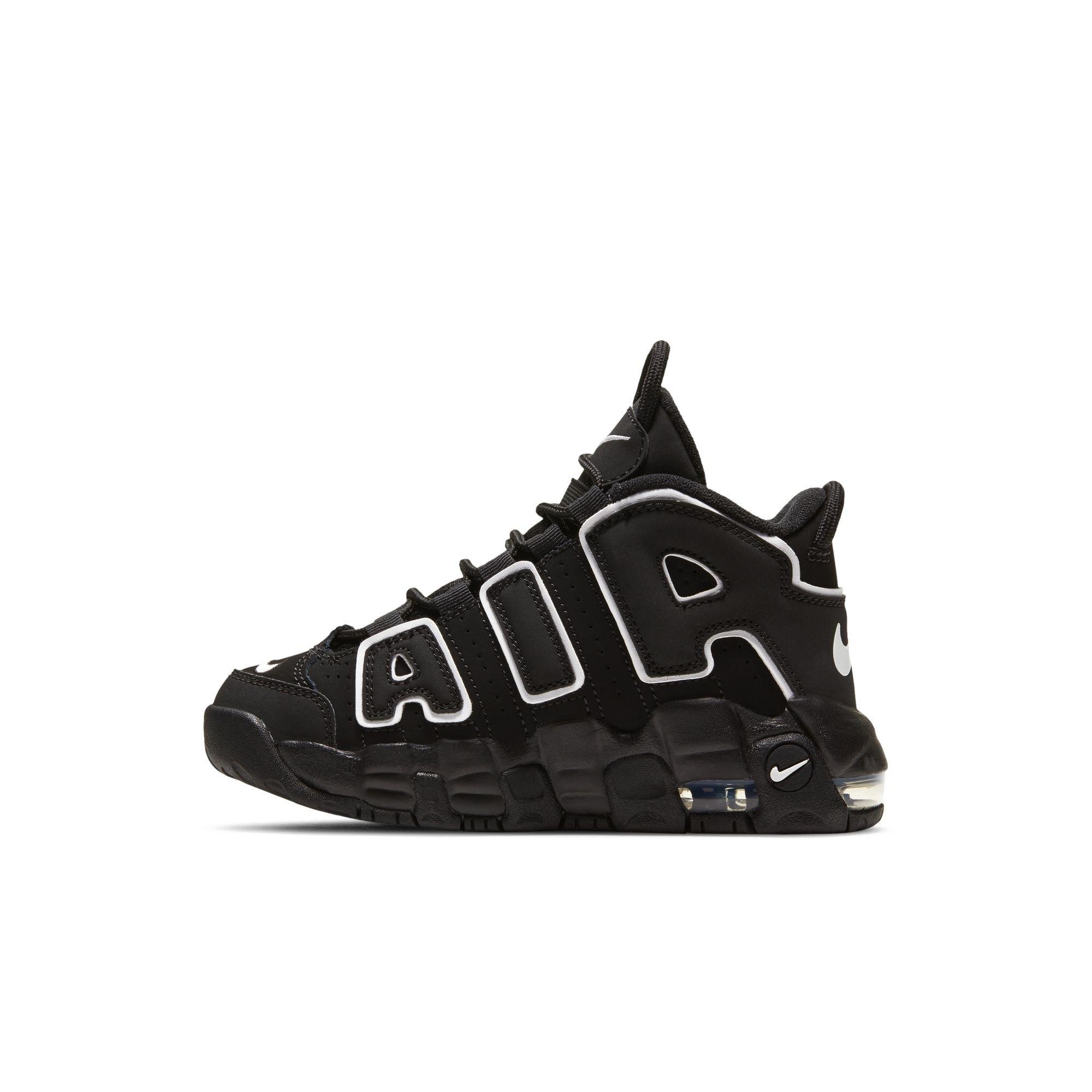 Nike Air More Uptempo '96 "Black/White" Preschool Kids' Shoe - BLACK/WHITE