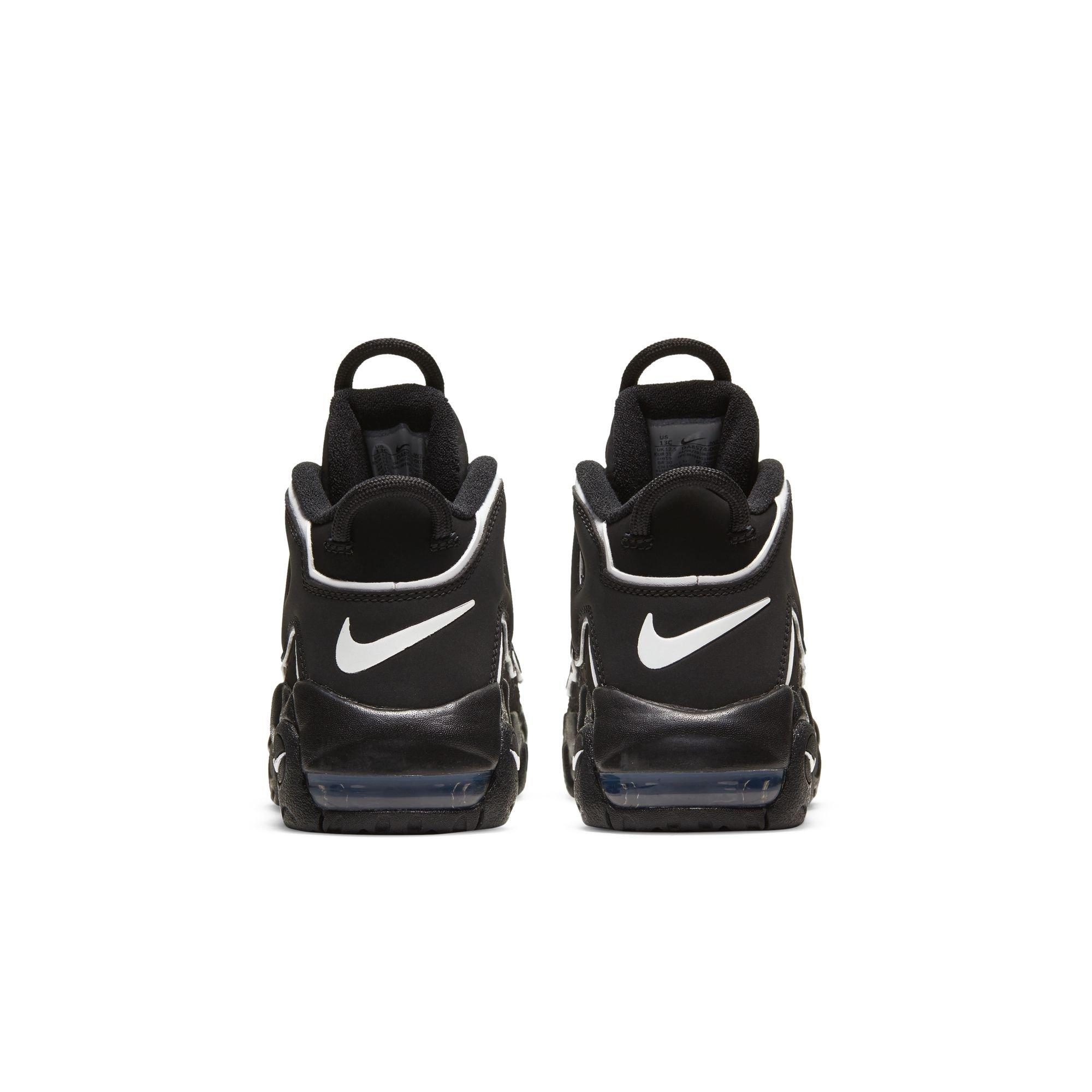 Nike Air More Uptempo '96 "Black/White" Preschool Kids' Shoe - BLACK/WHITE
