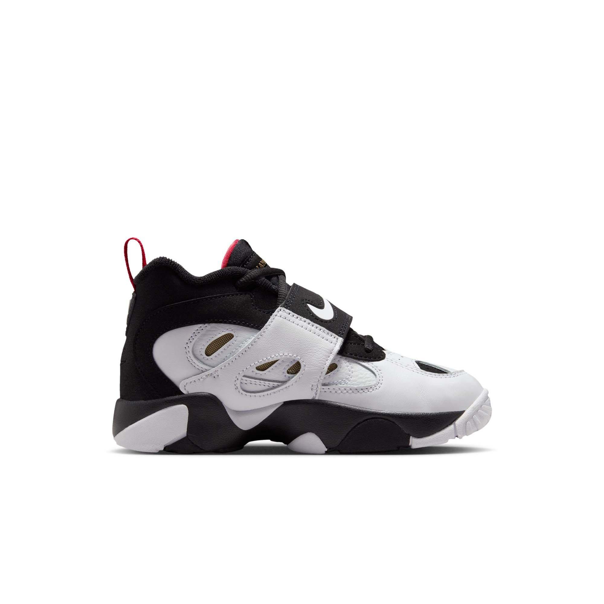 Nike Air Diamond Turf II "49ers" Preschool Kids' Shoe - BLACK/WHITE/FIRE RED/METALLIC GOLD