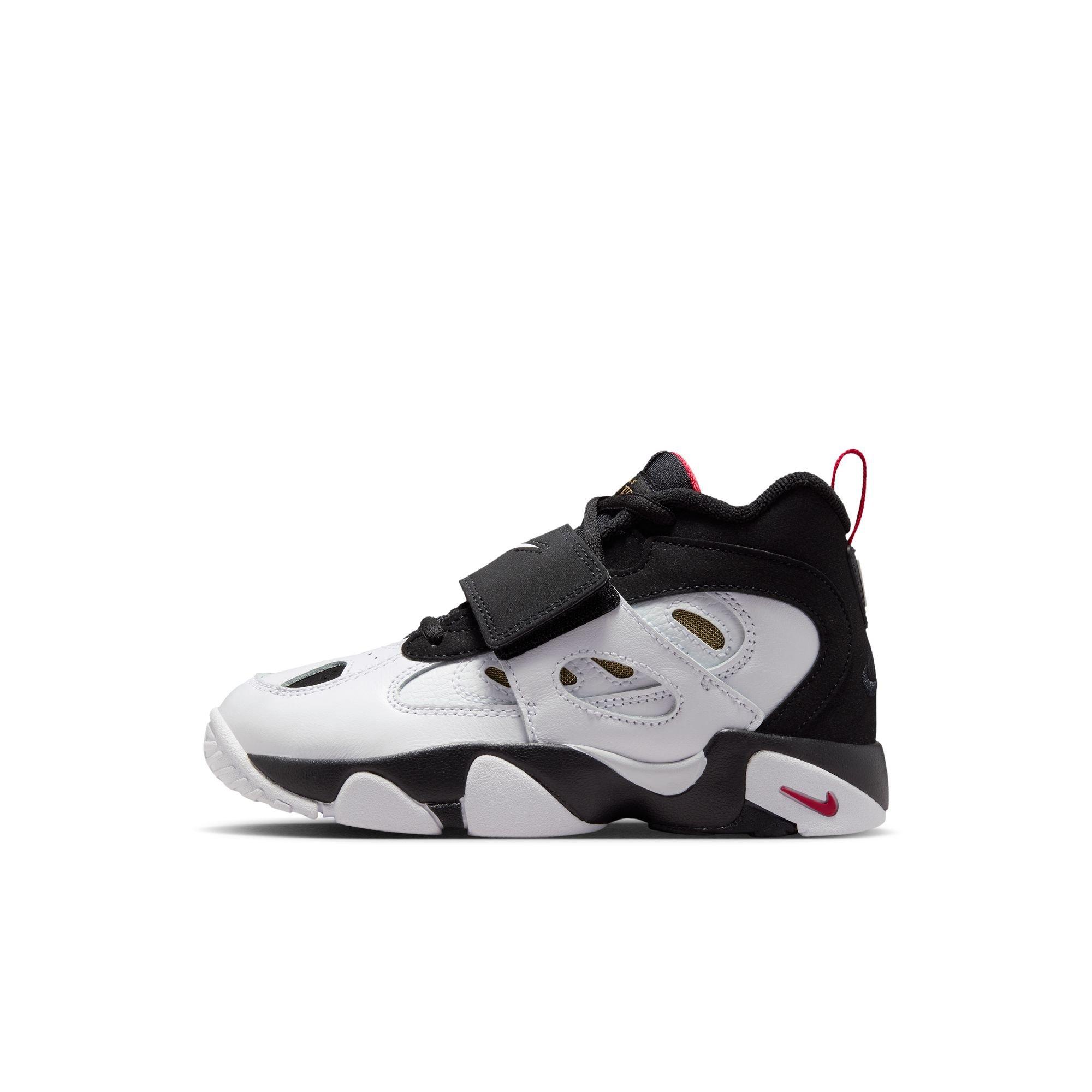 Nike Air Diamond Turf II "49ers" Preschool Kids' Shoe - BLACK/WHITE/FIRE RED/METALLIC GOLD