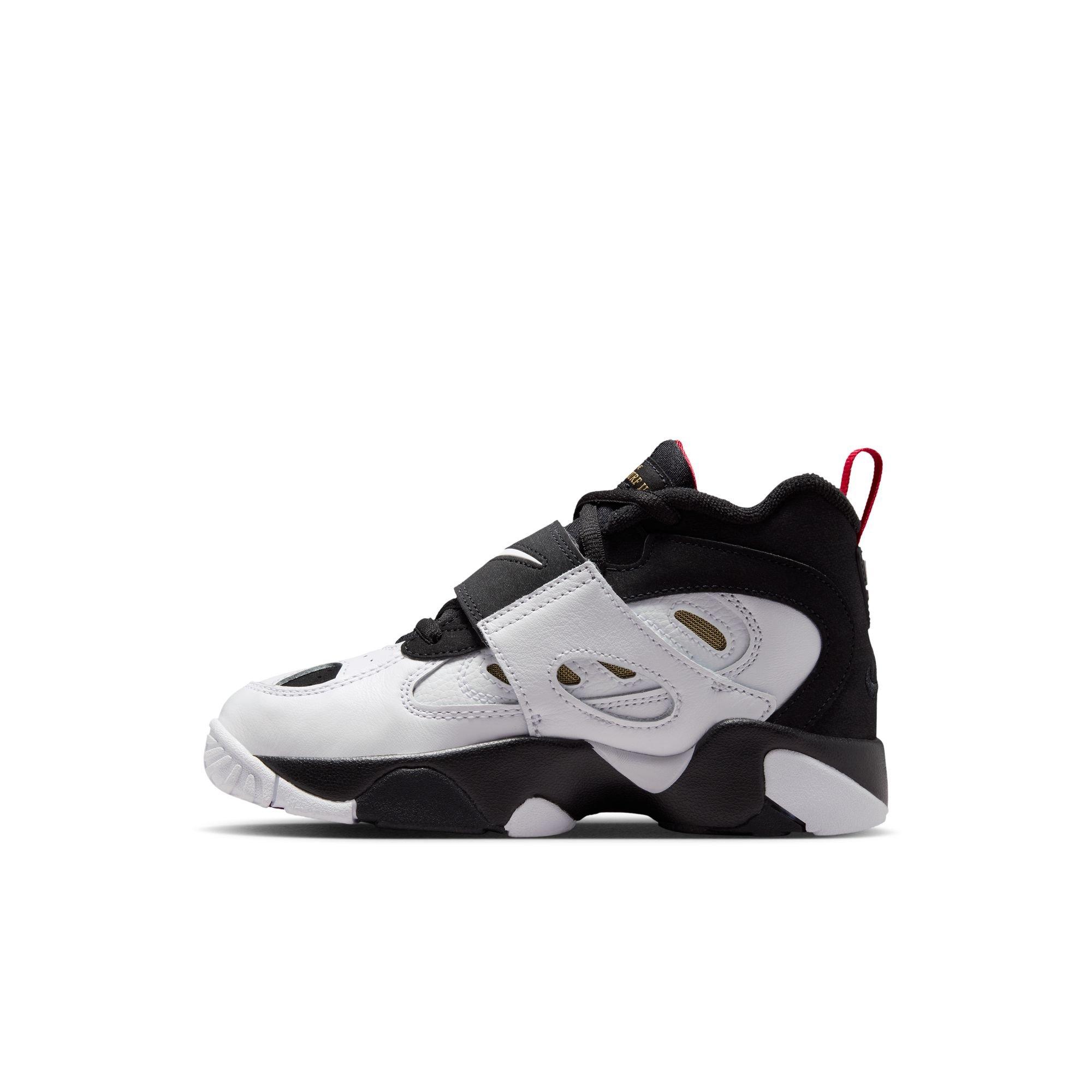 Nike Air Diamond Turf II "49ers" Preschool Kids' Shoe - BLACK/WHITE/FIRE RED/METALLIC GOLD