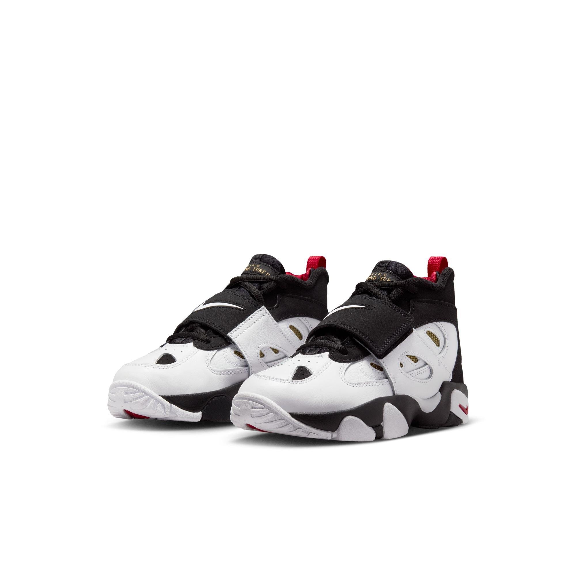 Nike Air Diamond Turf II "49ers" Preschool Kids' Shoe - BLACK/WHITE/FIRE RED/METALLIC GOLD