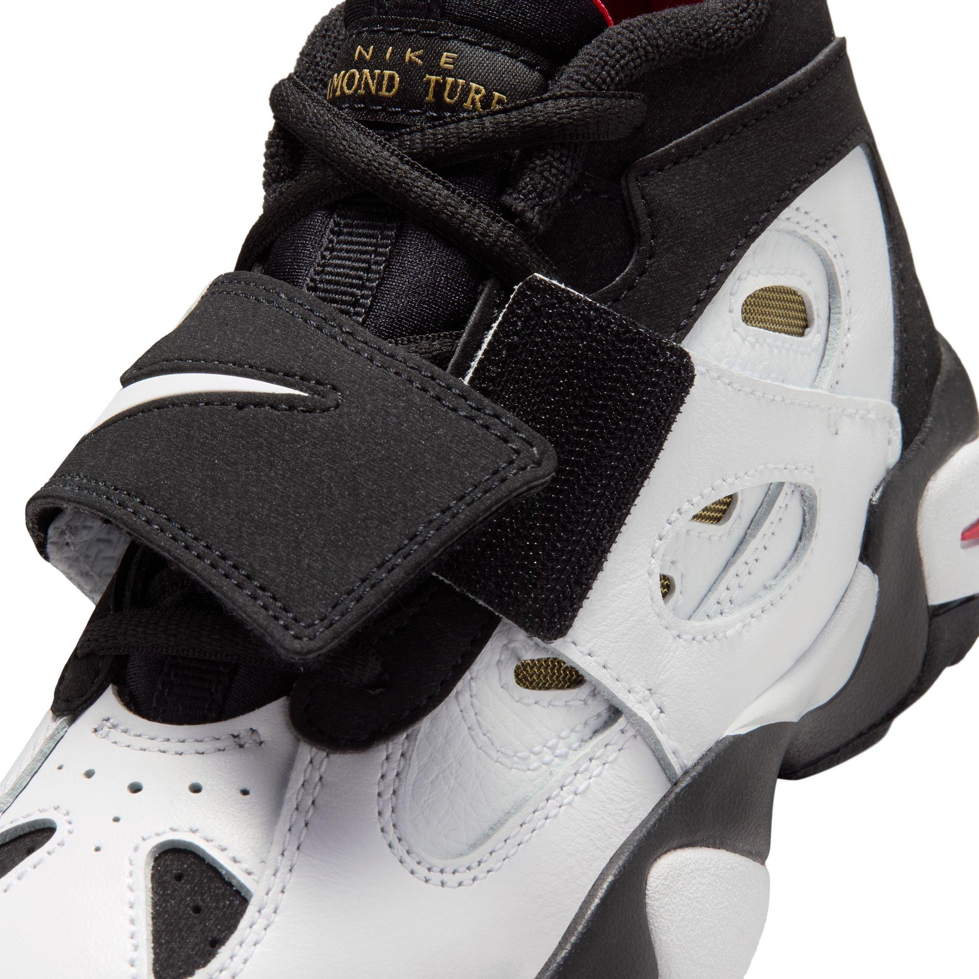 Nike Air Diamond Turf II "49ers" Preschool Kids' Shoe - BLACK/WHITE/FIRE RED/METALLIC GOLD