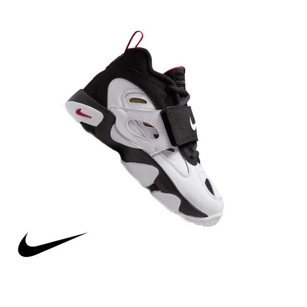 Nike Air Diamond Turf II "49ers" Preschool Kids' Shoe - BLACK/WHITE/FIRE RED/METALLIC GOLD