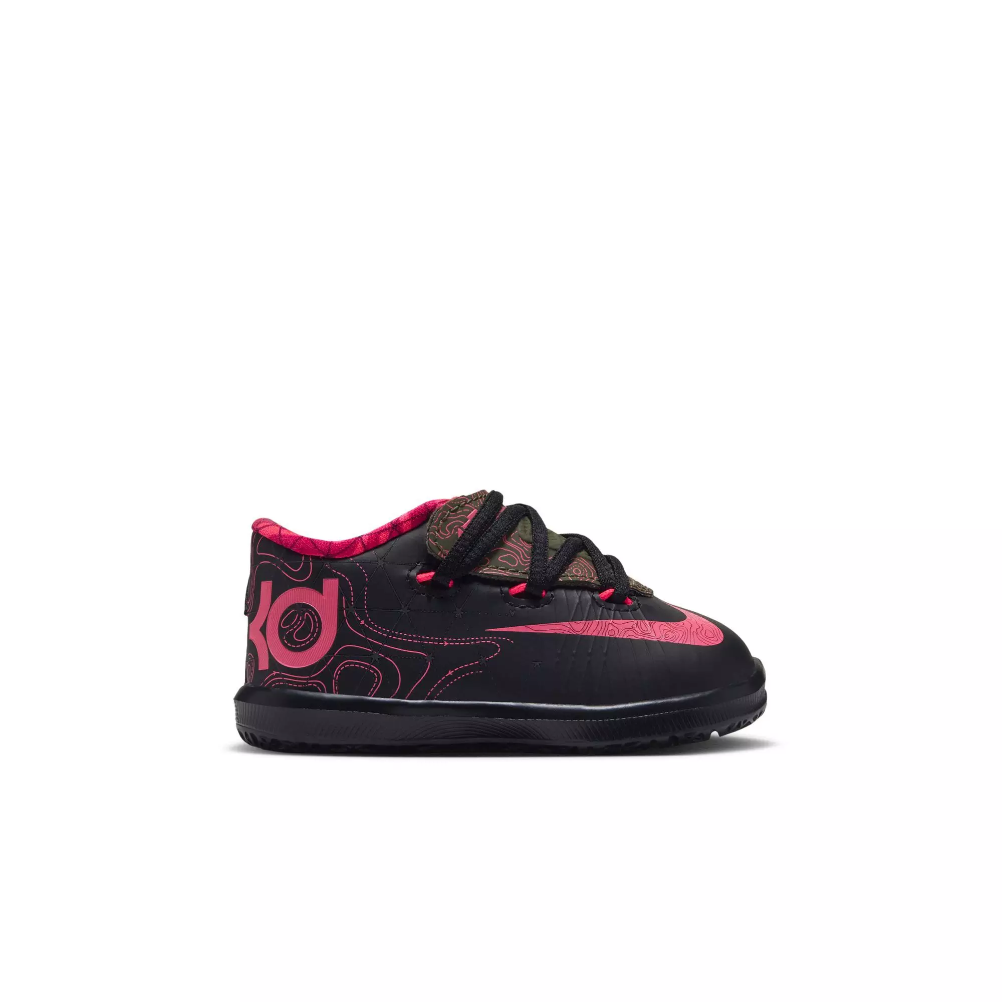 Nike KD 6 "Meteorology" Toddler Kids' Shoe - BLACK/ATOMIC RED-MEDIUM OLIVE/NOBLE RED