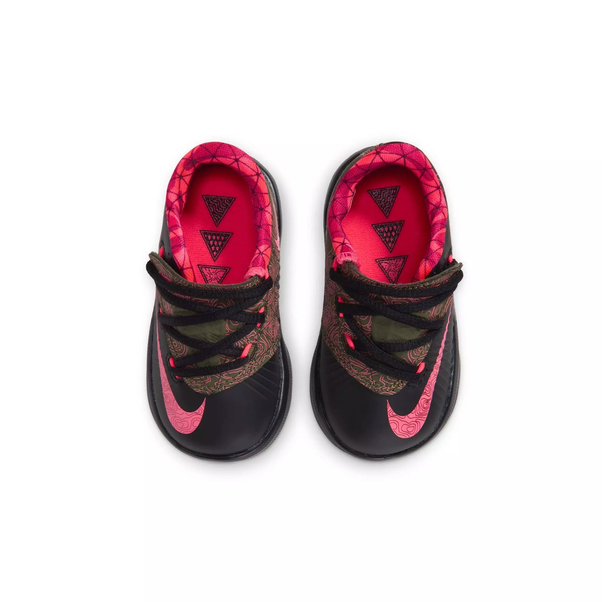 Nike KD 6 "Meteorology" Toddler Kids' Shoe - BLACK/ATOMIC RED-MEDIUM OLIVE/NOBLE RED