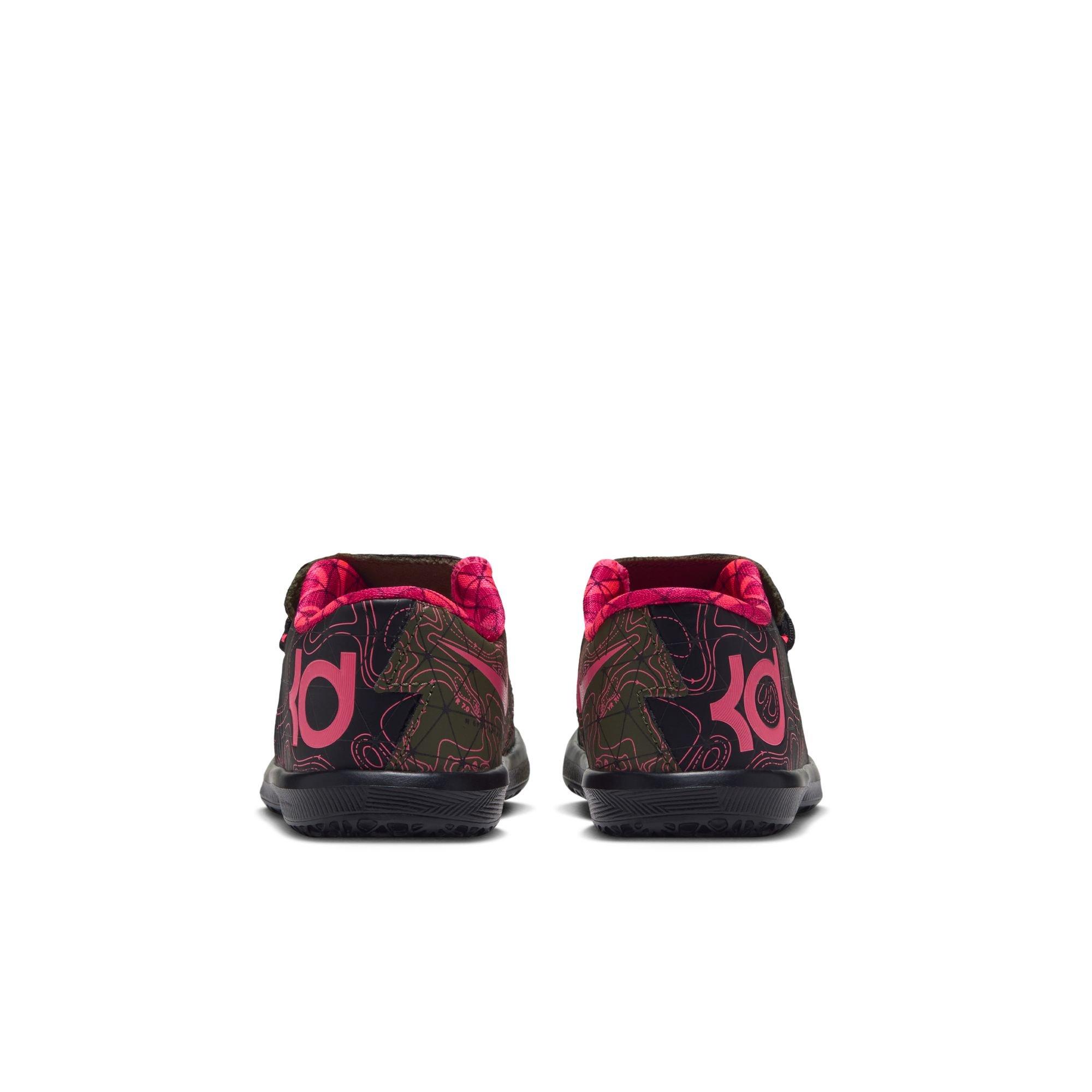 Nike KD 6 "Meteorology" Toddler Kids' Shoe - BLACK/ATOMIC RED-MEDIUM OLIVE/NOBLE RED