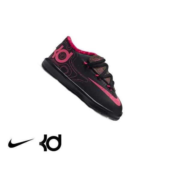 Nike KD 6 "Meteorology" Toddler Kids' Shoe - BLACK/ATOMIC RED-MEDIUM OLIVE/NOBLE RED