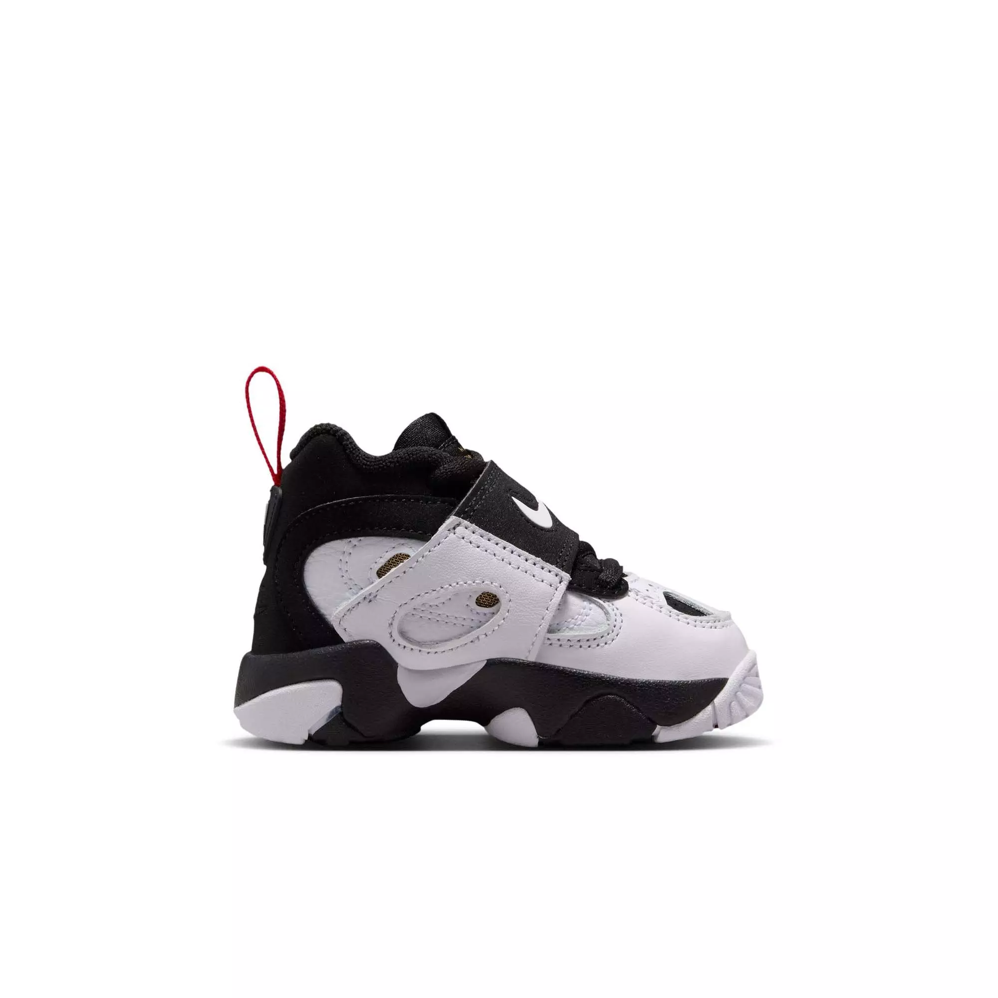 Nike Air Diamond Turf II "49ers" Toddler Kids' Shoe - BLACK/WHITE/FIRE RED/METALLIC GOLD