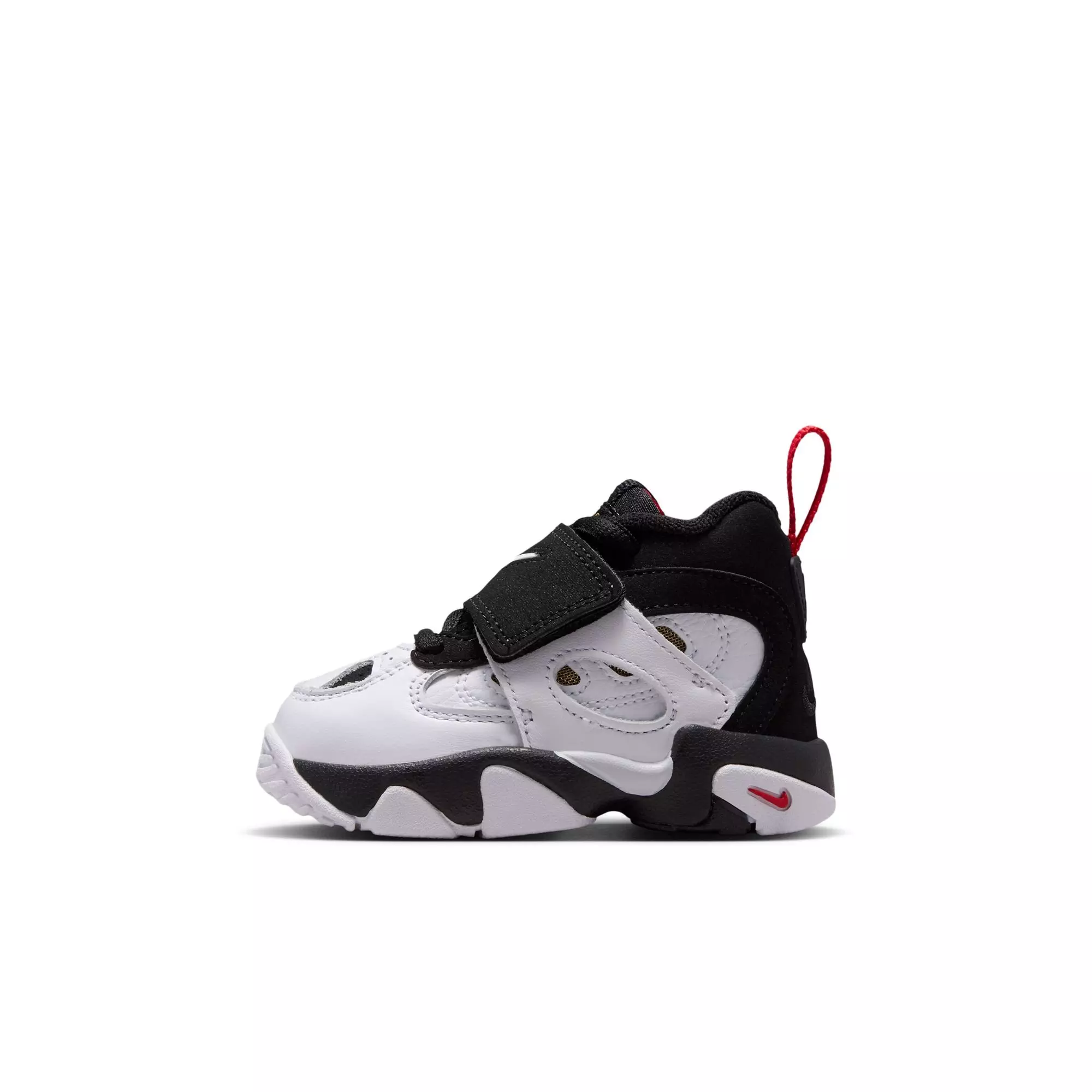 Nike Air Diamond Turf II "49ers" Toddler Kids' Shoe - BLACK/WHITE/FIRE RED/METALLIC GOLD