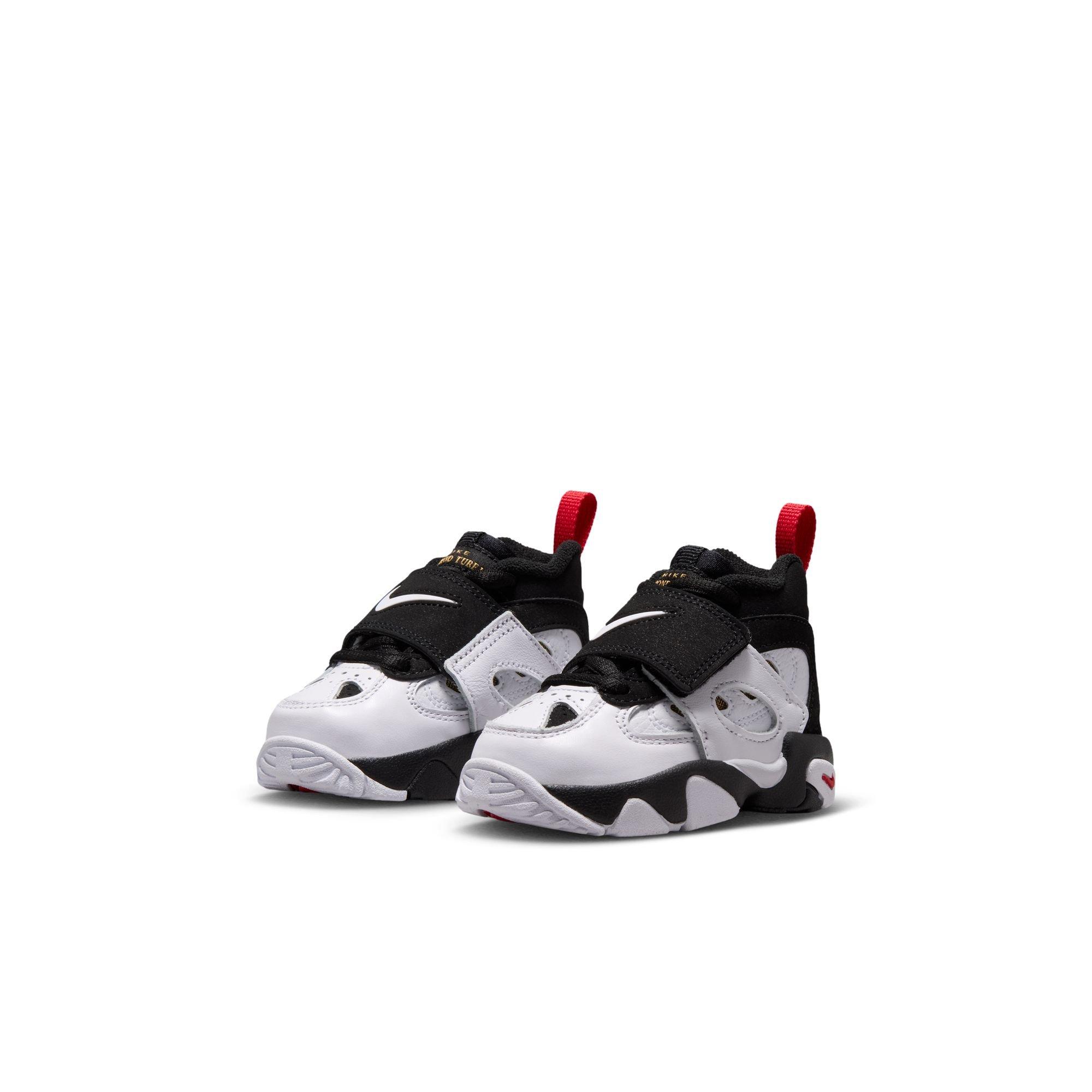 Nike Air Diamond Turf II "49ers" Toddler Kids' Shoe - BLACK/WHITE/FIRE RED/METALLIC GOLD